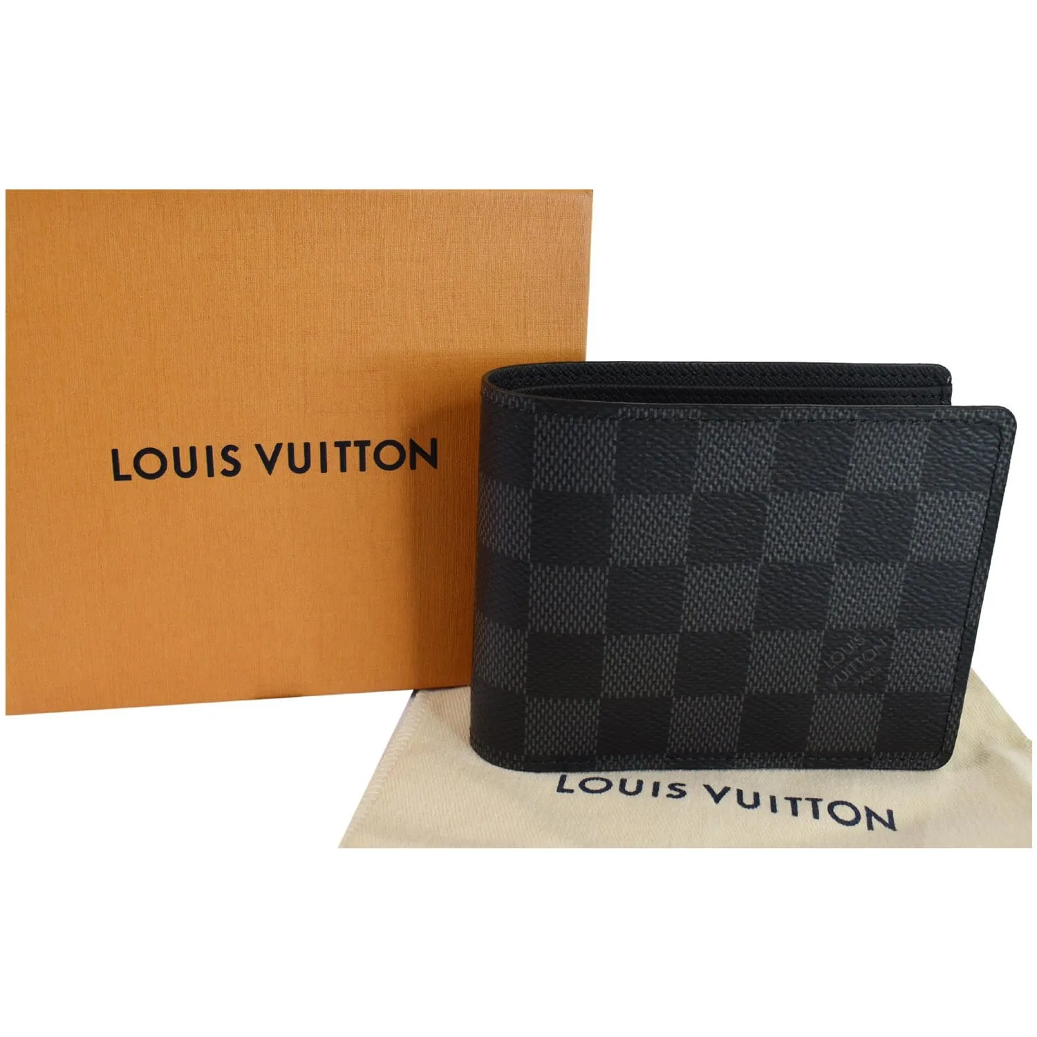 LOUIS VUITTON Damier Graphite Canvas Multiple Wallet Black - 15% OFF