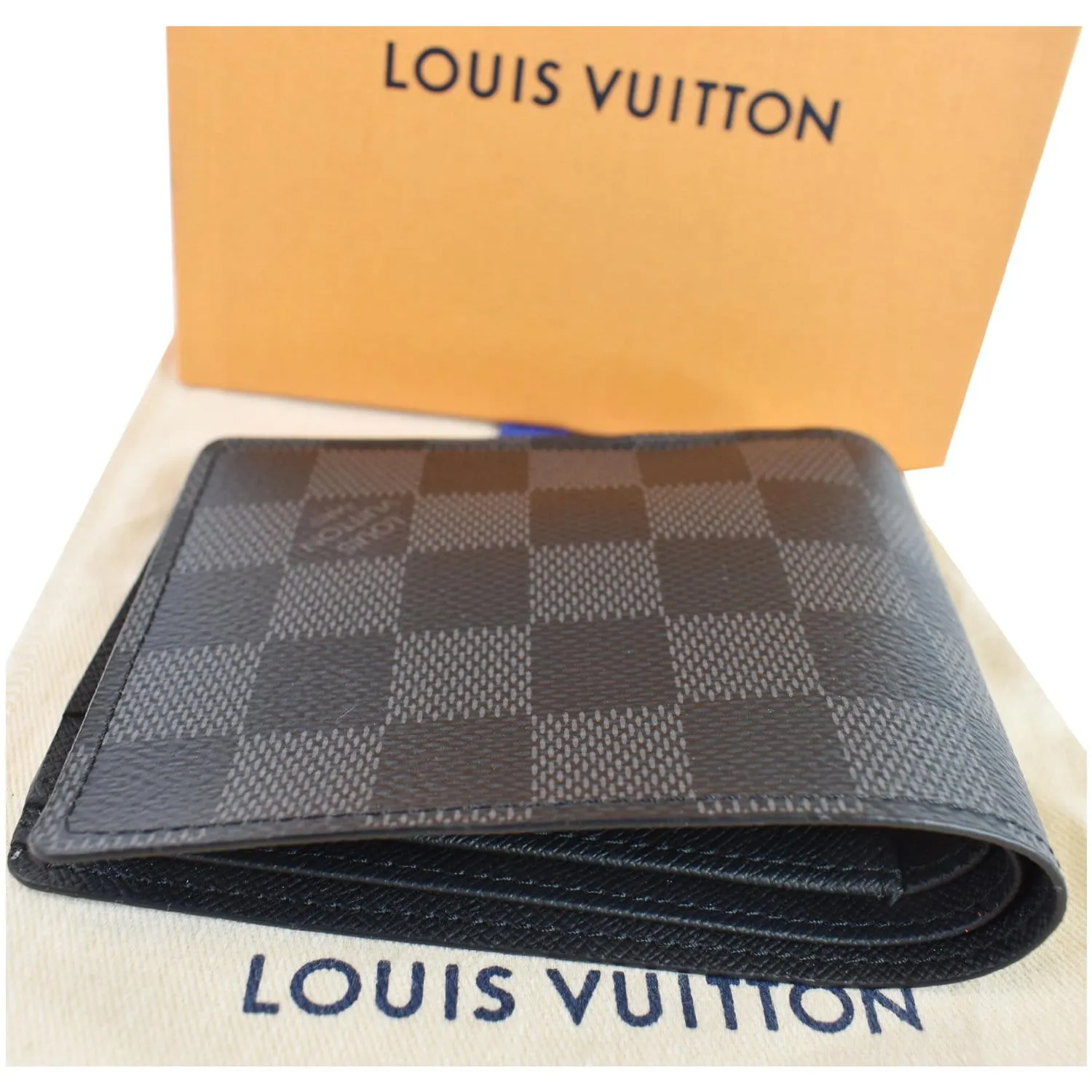 LOUIS VUITTON Damier Graphite Canvas Multiple Wallet Black - 15% OFF