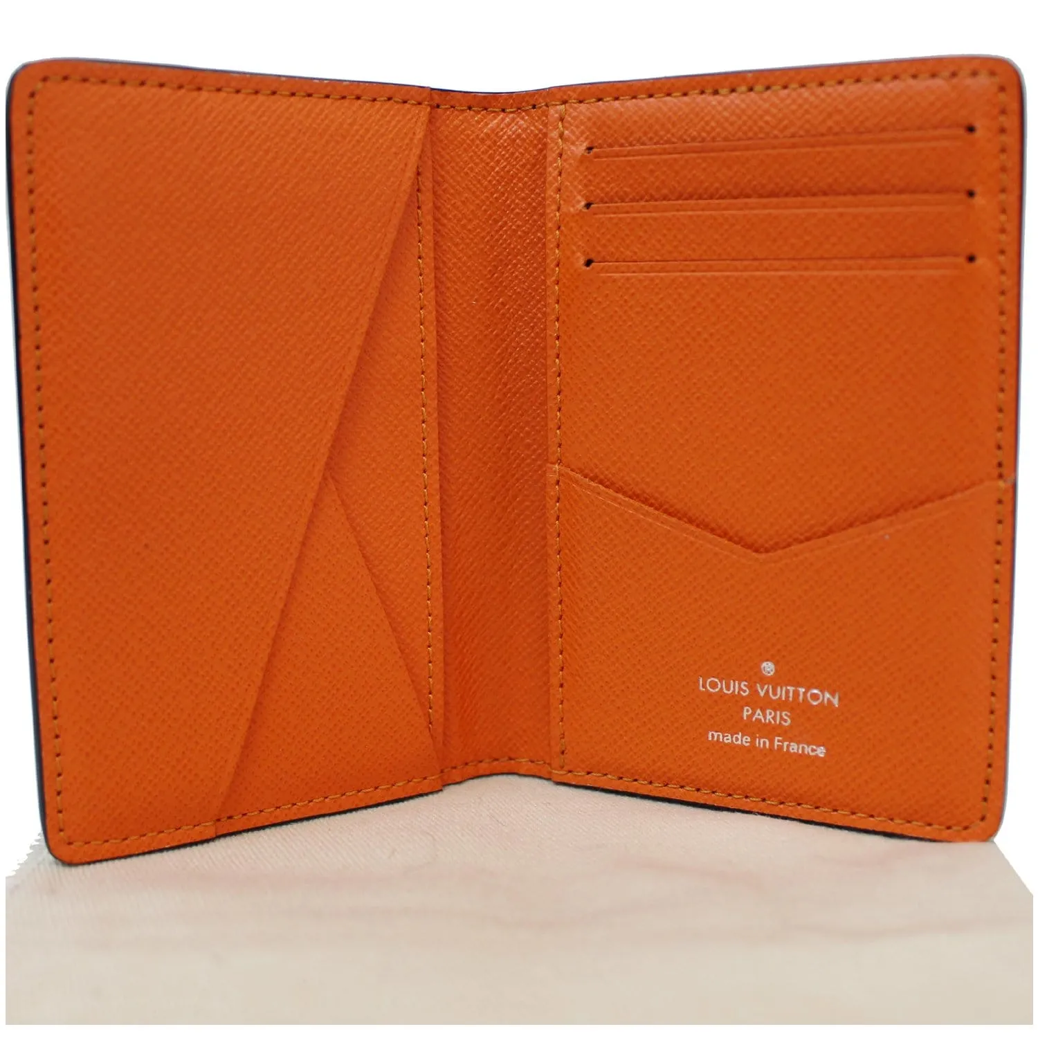 LOUIS VUITTON Damier Graphite Giant Pocket Organizer Wallet Orange
