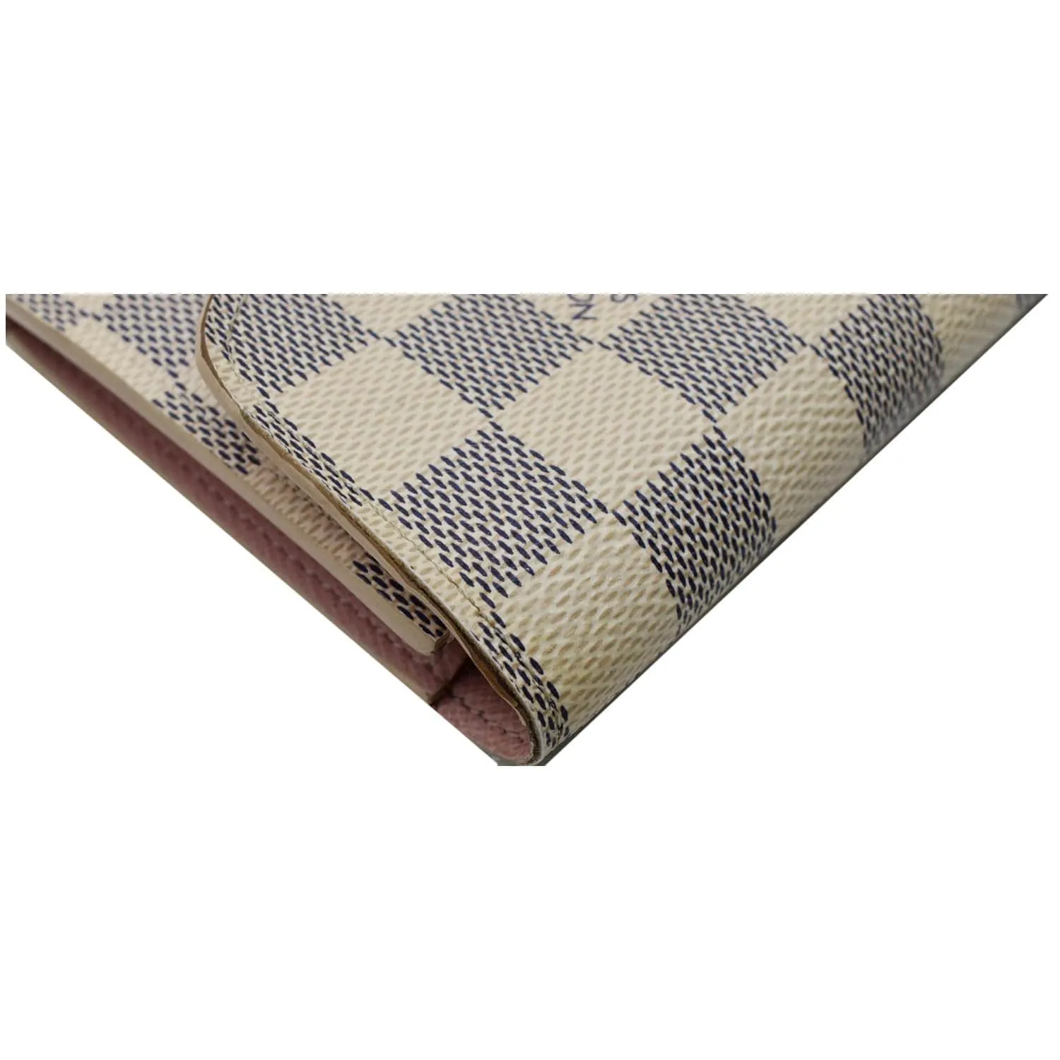 LOUIS VUITTON Emilie Damier Azur Wallet Rose Ballerine