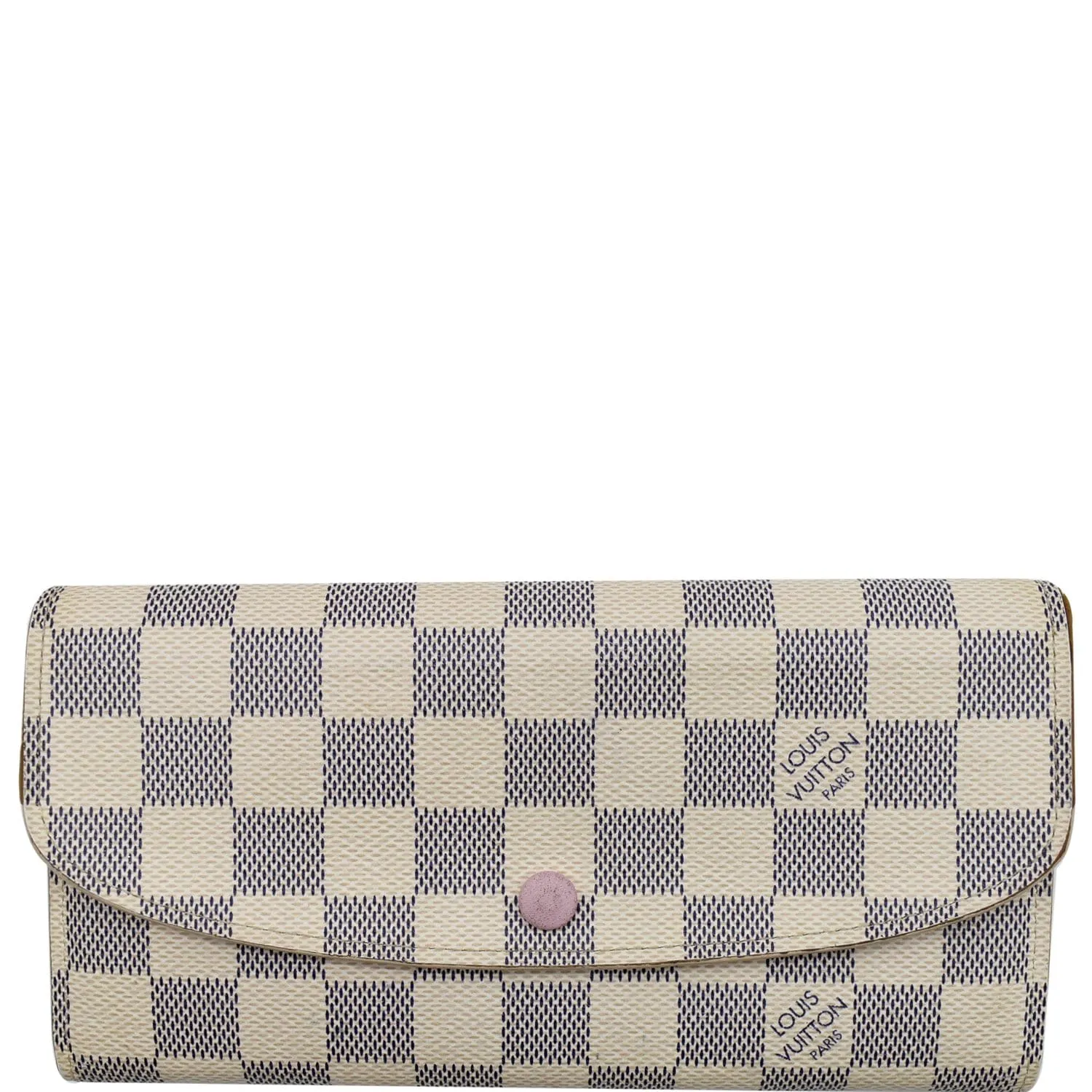 LOUIS VUITTON Emilie Damier Azur Wallet Rose Ballerine