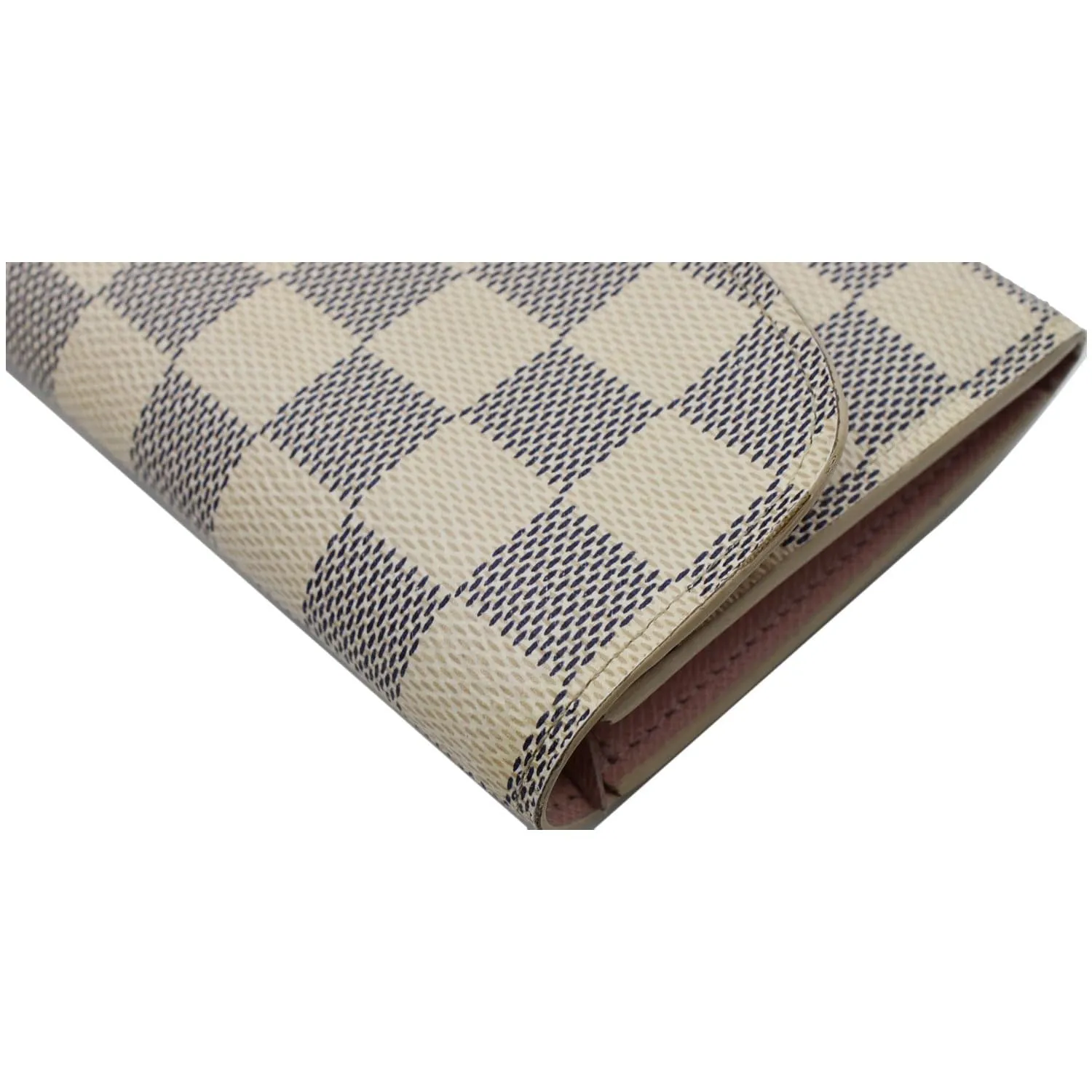 LOUIS VUITTON Emilie Damier Azur Wallet Rose Ballerine