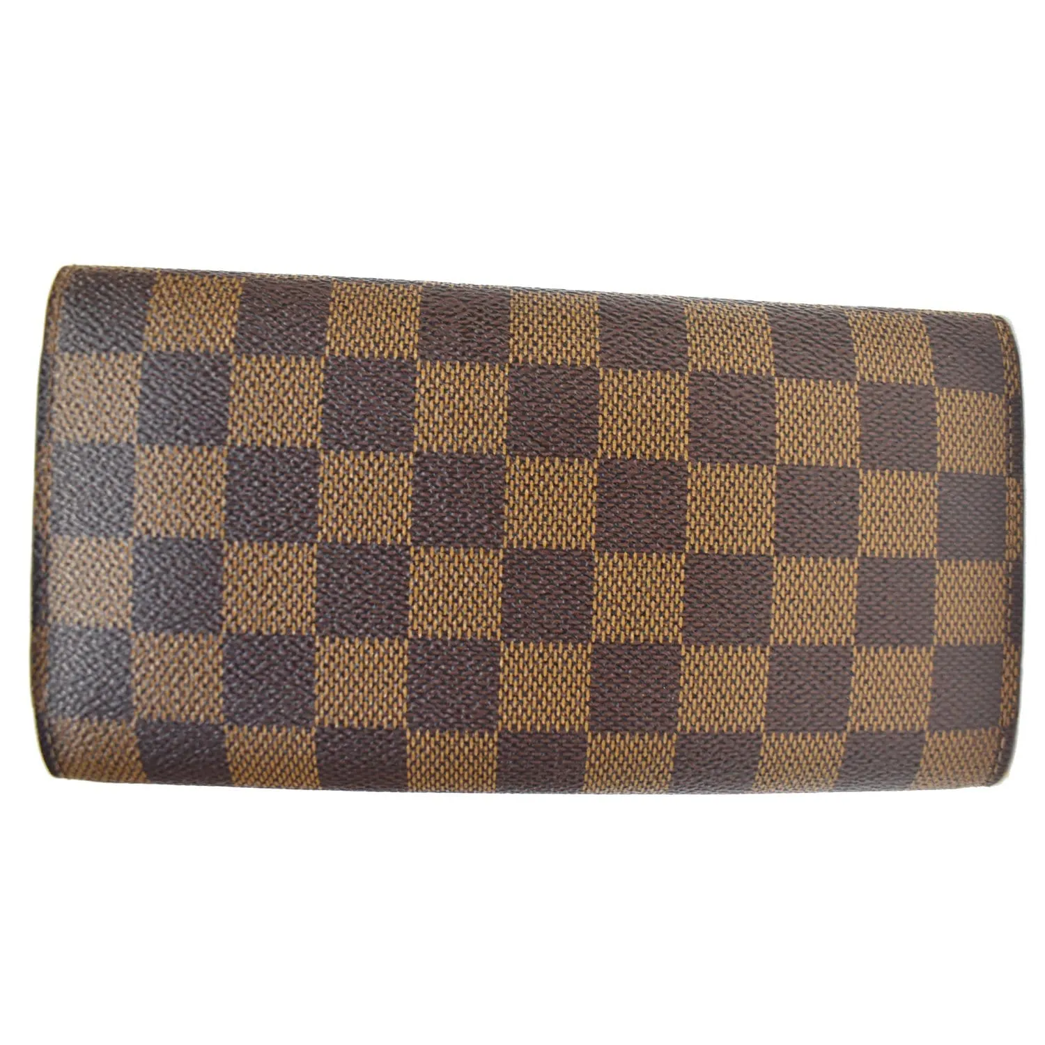 LOUIS VUITTON Emilie Damier Ebene Wallet Brown