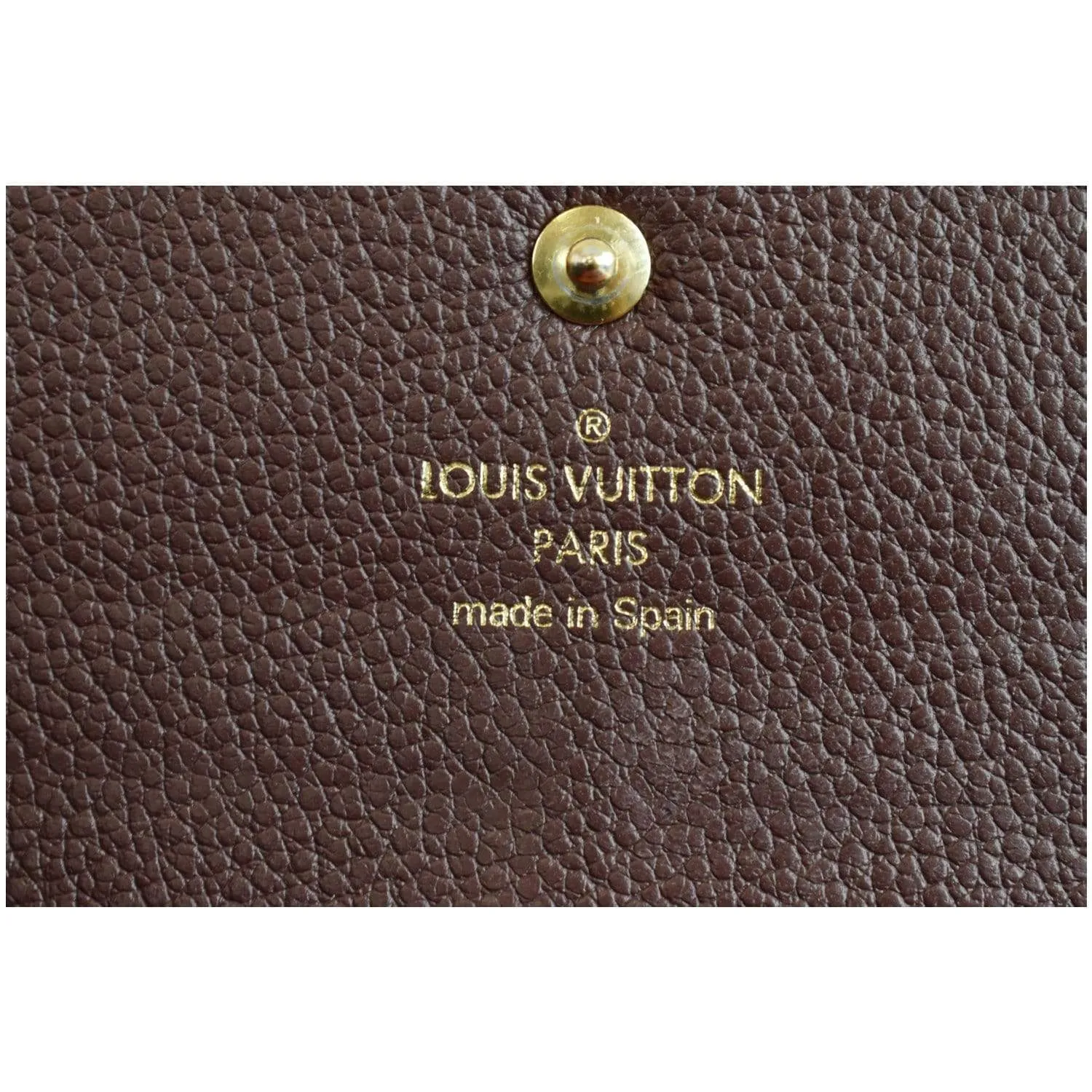 LOUIS VUITTON Emilie Monogram Empreinte Leather Wallet Red