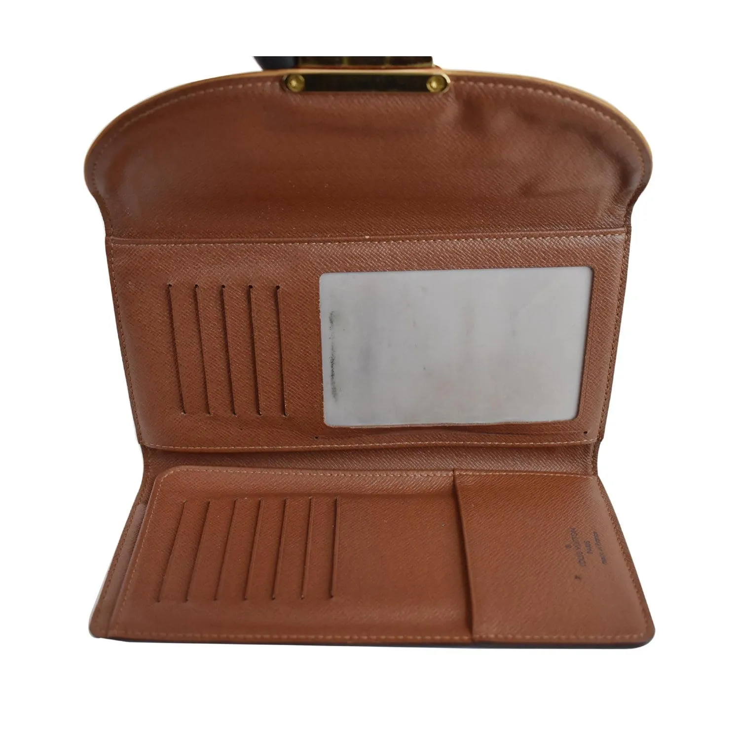 LOUIS VUITTON Eugenie Monogram Canvas Wallet Brown