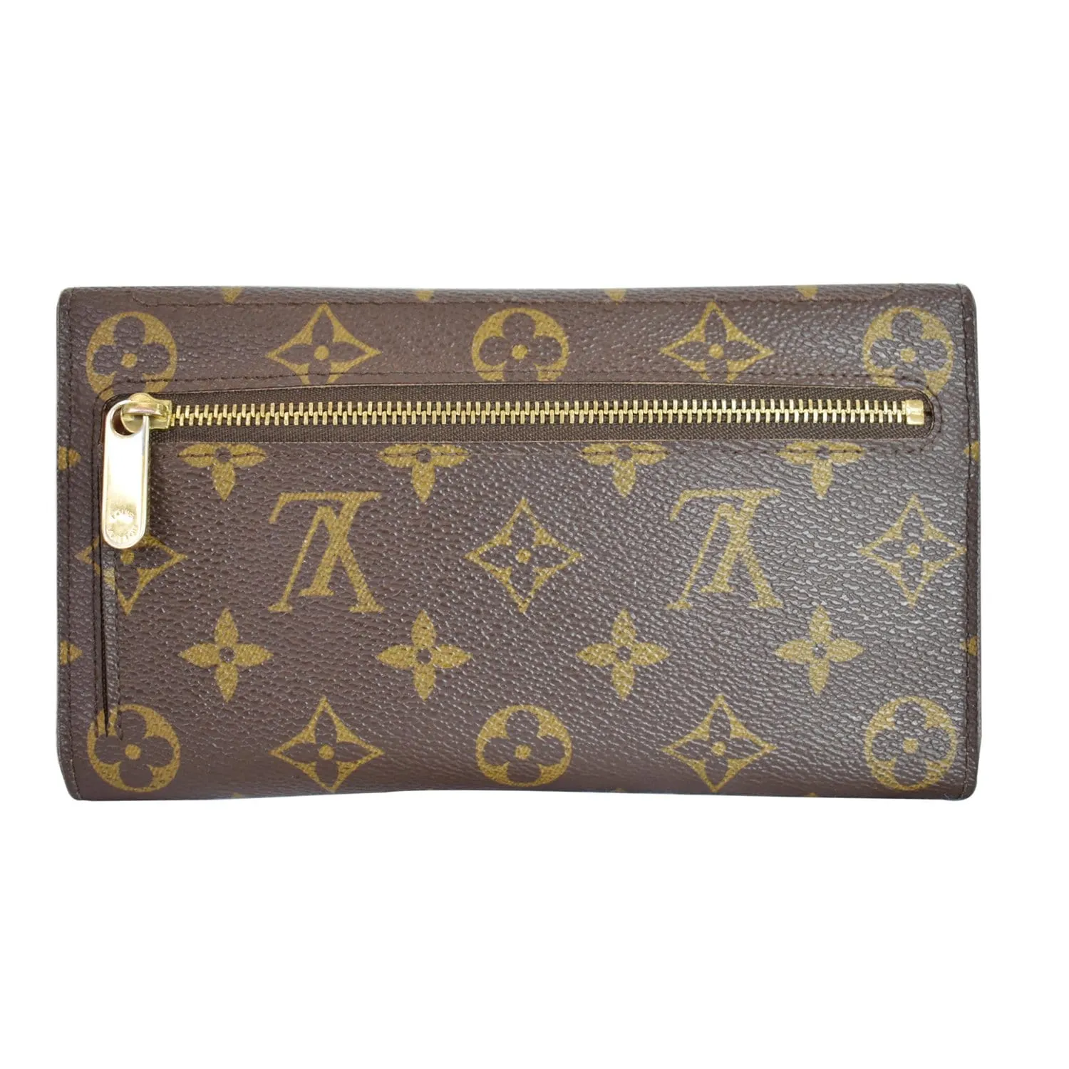 LOUIS VUITTON Eugenie Monogram Canvas Wallet Brown
