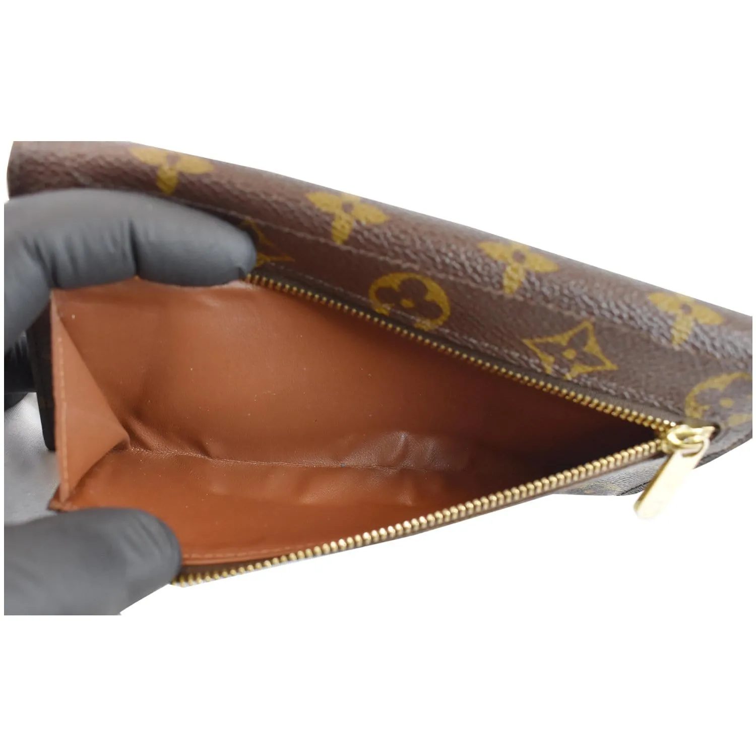 LOUIS VUITTON Eugenie Monogram Canvas Wallet Brown