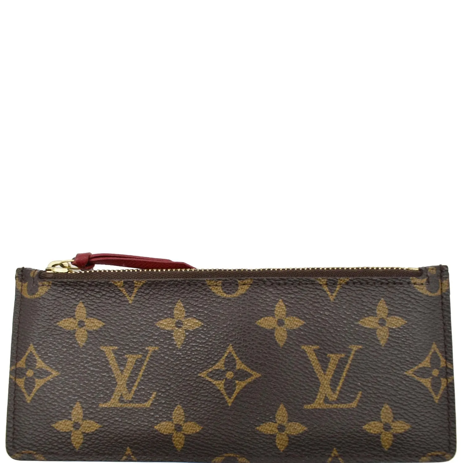 LOUIS VUITTON Felicie Zippered Monogram Canvas Insert Pouch Brown