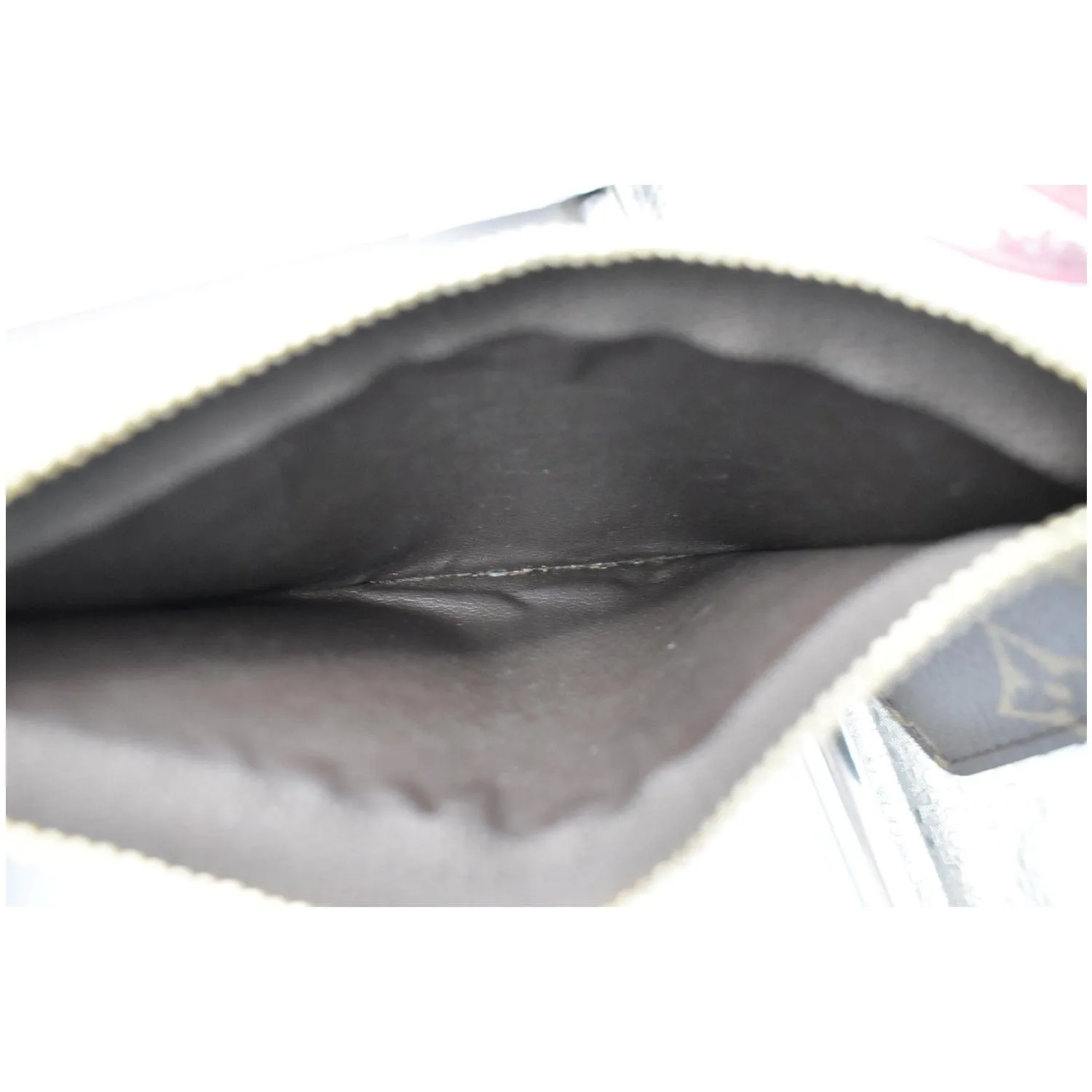 LOUIS VUITTON Felicie Zippered Monogram Canvas Insert Pouch Brown