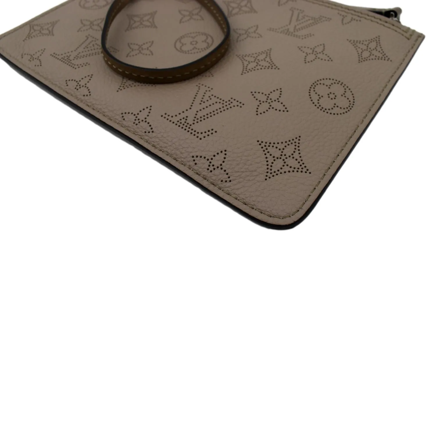 LOUIS VUITTON Girolata Monogram Mahina Wristlet Pochette Galet