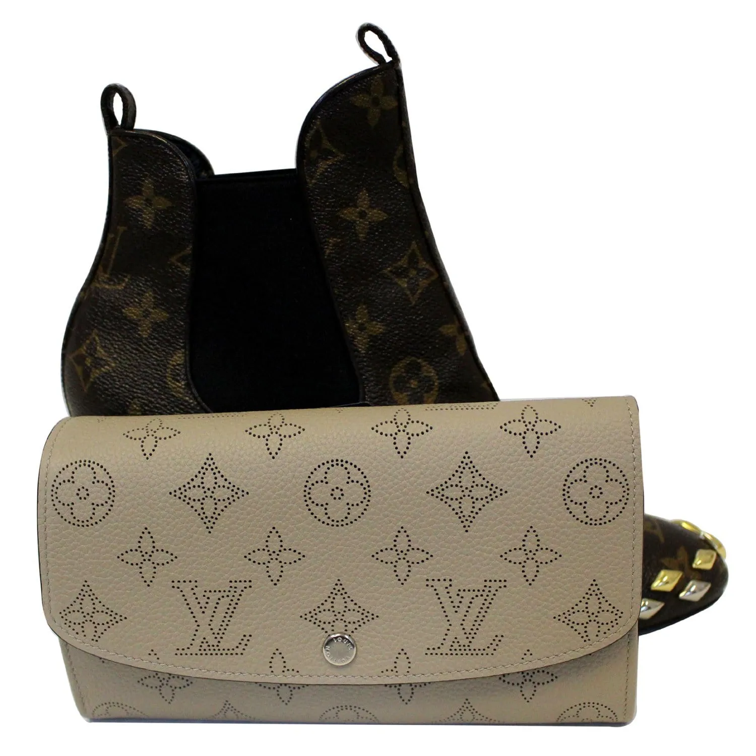 LOUIS VUITTON Iris Mahina Leather Wallet Ivory