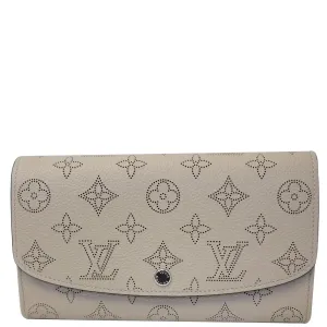 LOUIS VUITTON Iris Mahina Leather Wallet Ivory