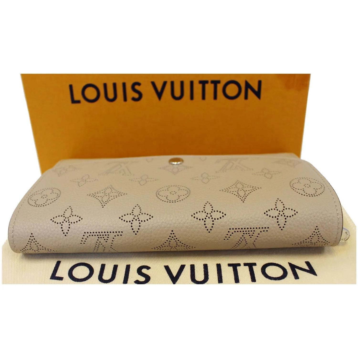 LOUIS VUITTON Iris Mahina Leather Wallet Ivory