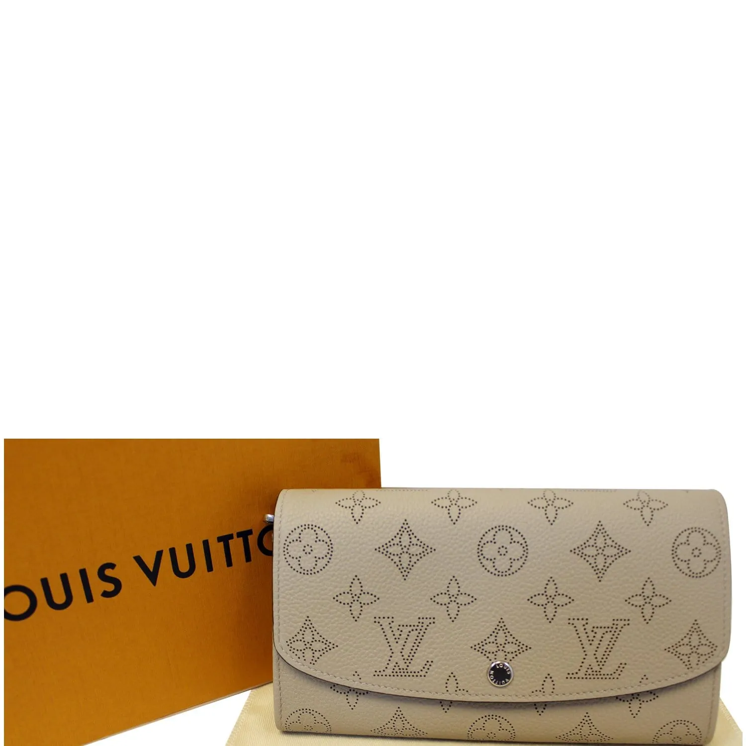 LOUIS VUITTON Iris Mahina Leather Wallet Ivory