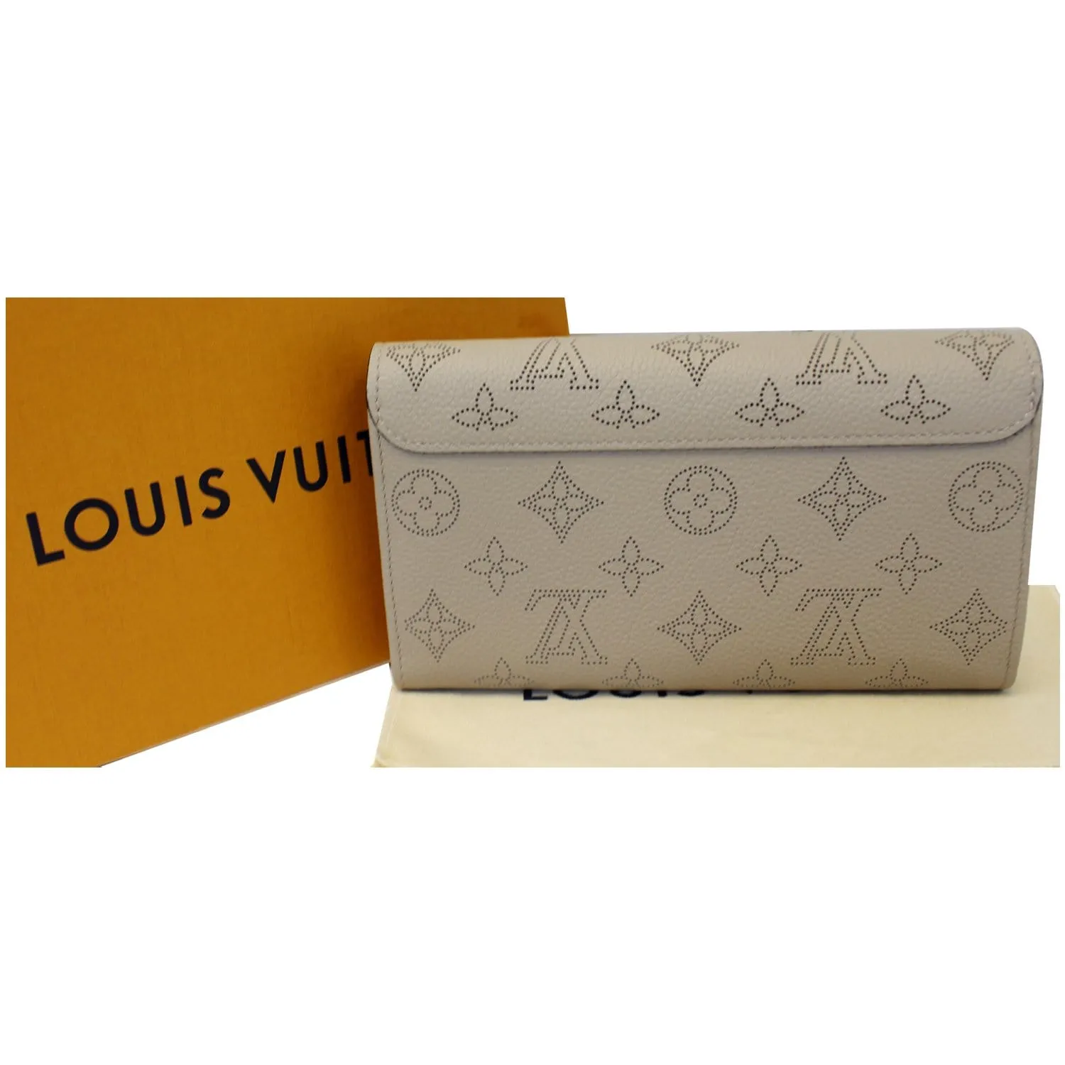 LOUIS VUITTON Iris Mahina Leather Wallet Ivory