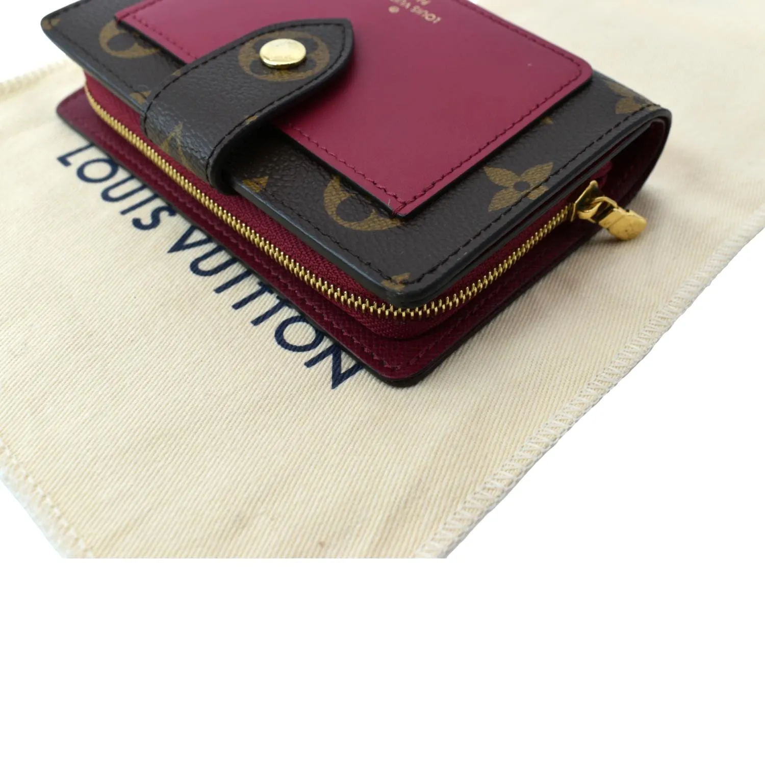 LOUIS VUITTON Juliette Monogram Canvas Wallet Fuchsia Pink