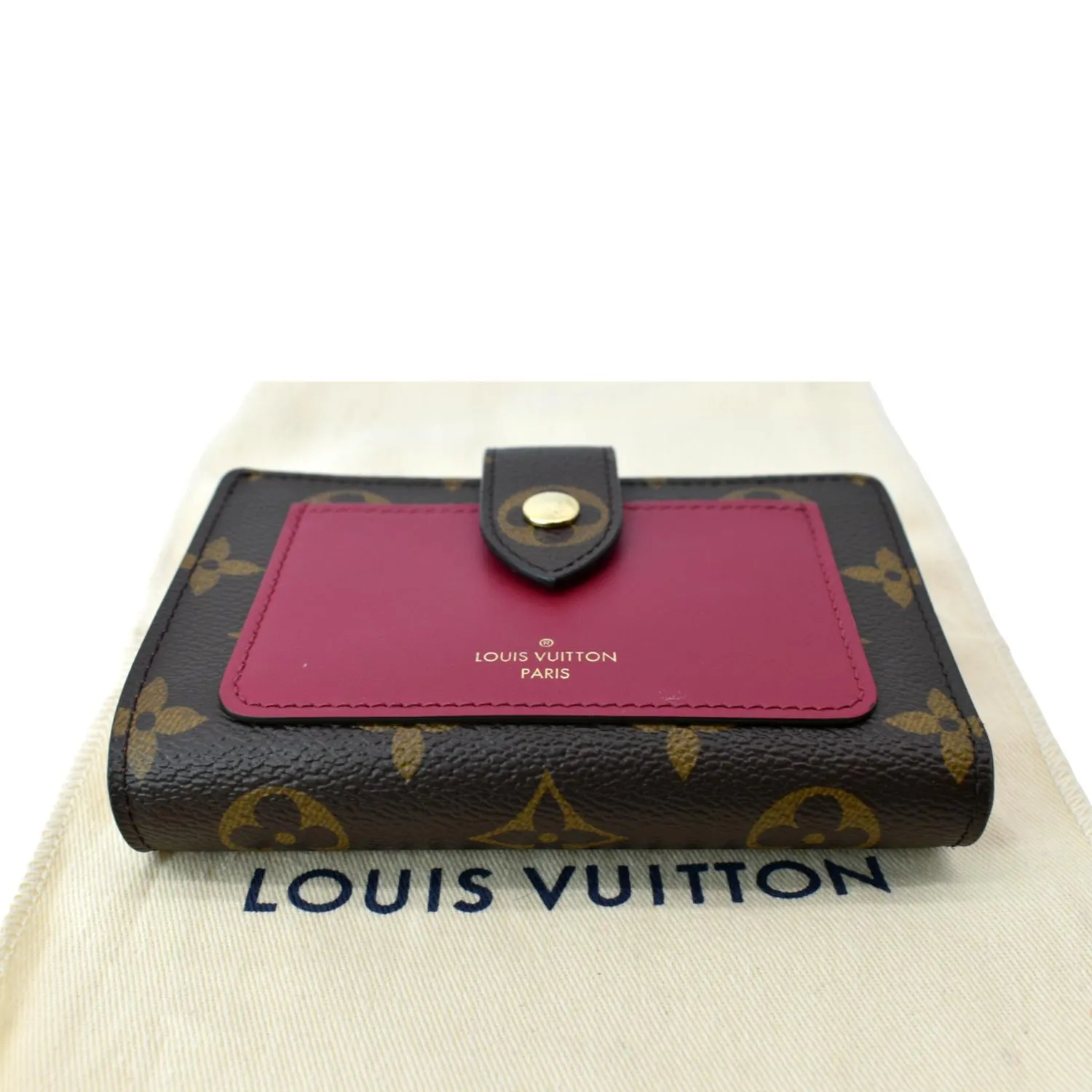LOUIS VUITTON Juliette Monogram Canvas Wallet Fuchsia Pink