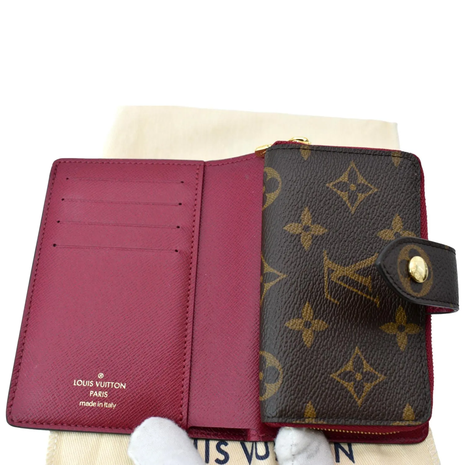 LOUIS VUITTON Juliette Monogram Canvas Wallet Fuchsia Pink