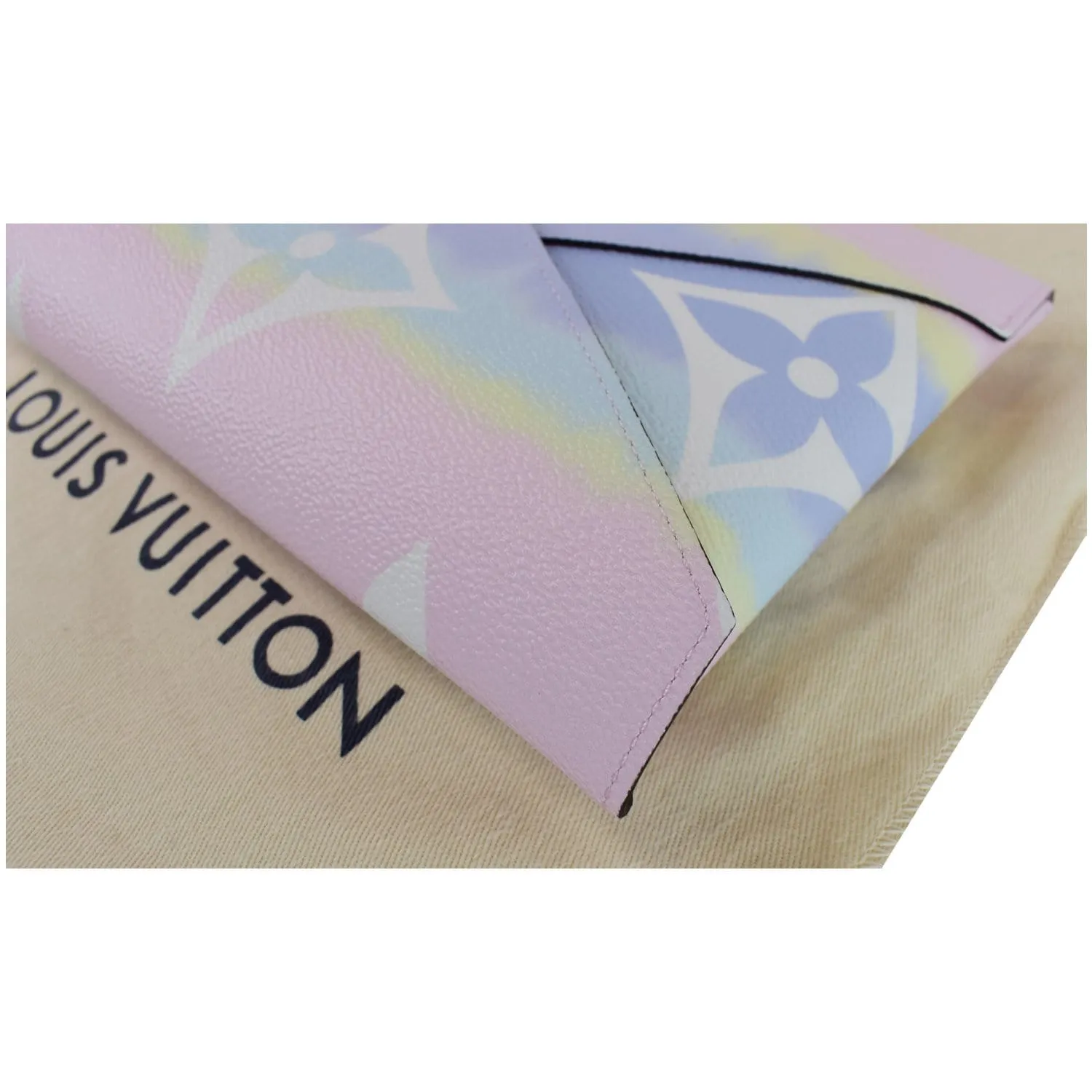 LOUIS VUITTON Kirigami Pochette Large Monogram Escale Clutch Pastel