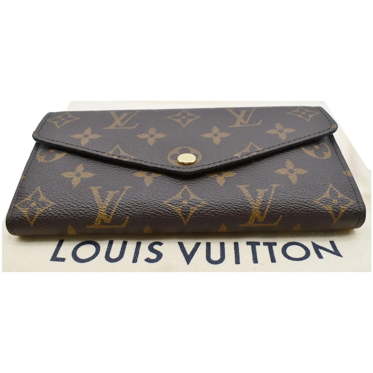 LOUIS VUITTON Monogram Canvas Sarah Wallet Brown