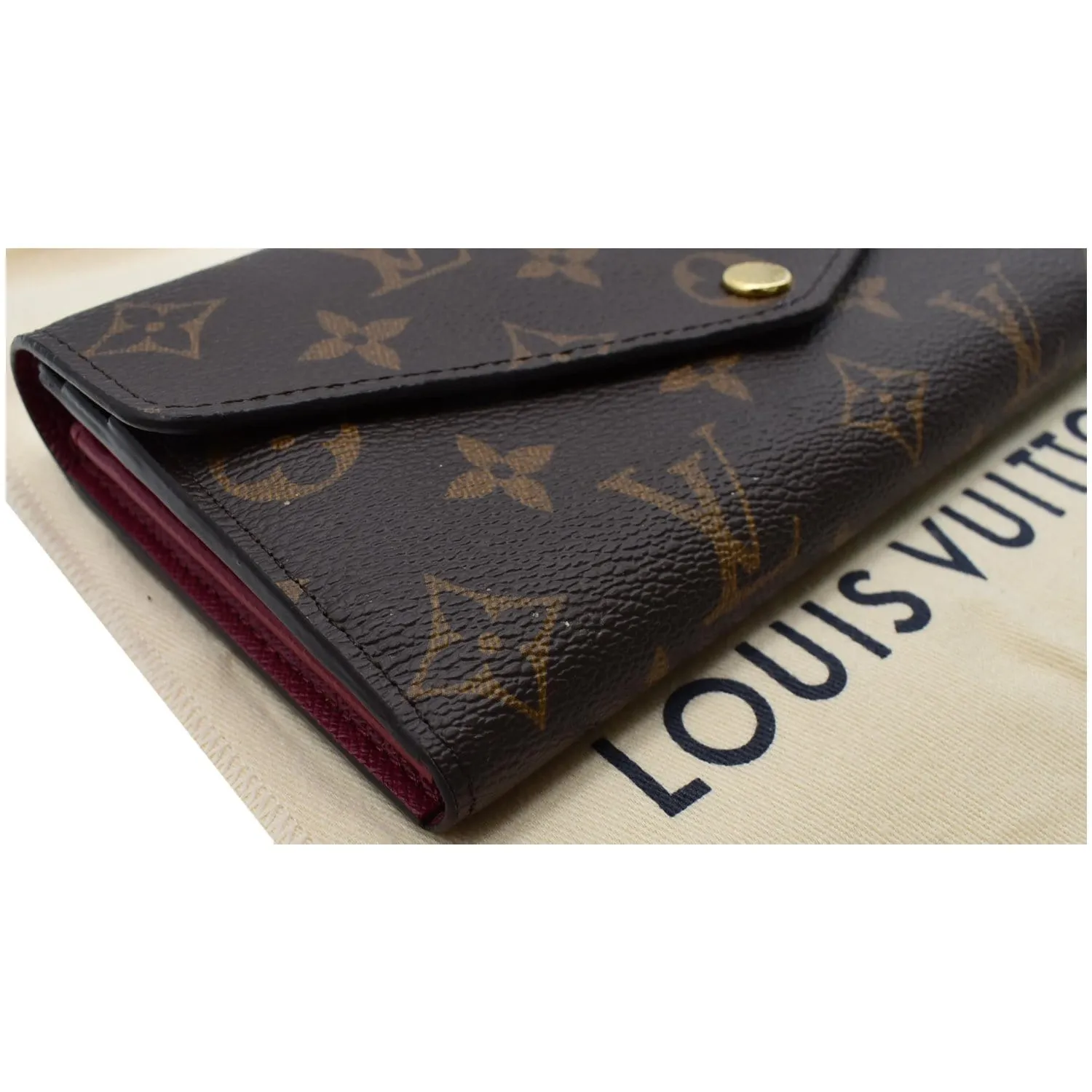 LOUIS VUITTON Monogram Canvas Sarah Wallet Brown