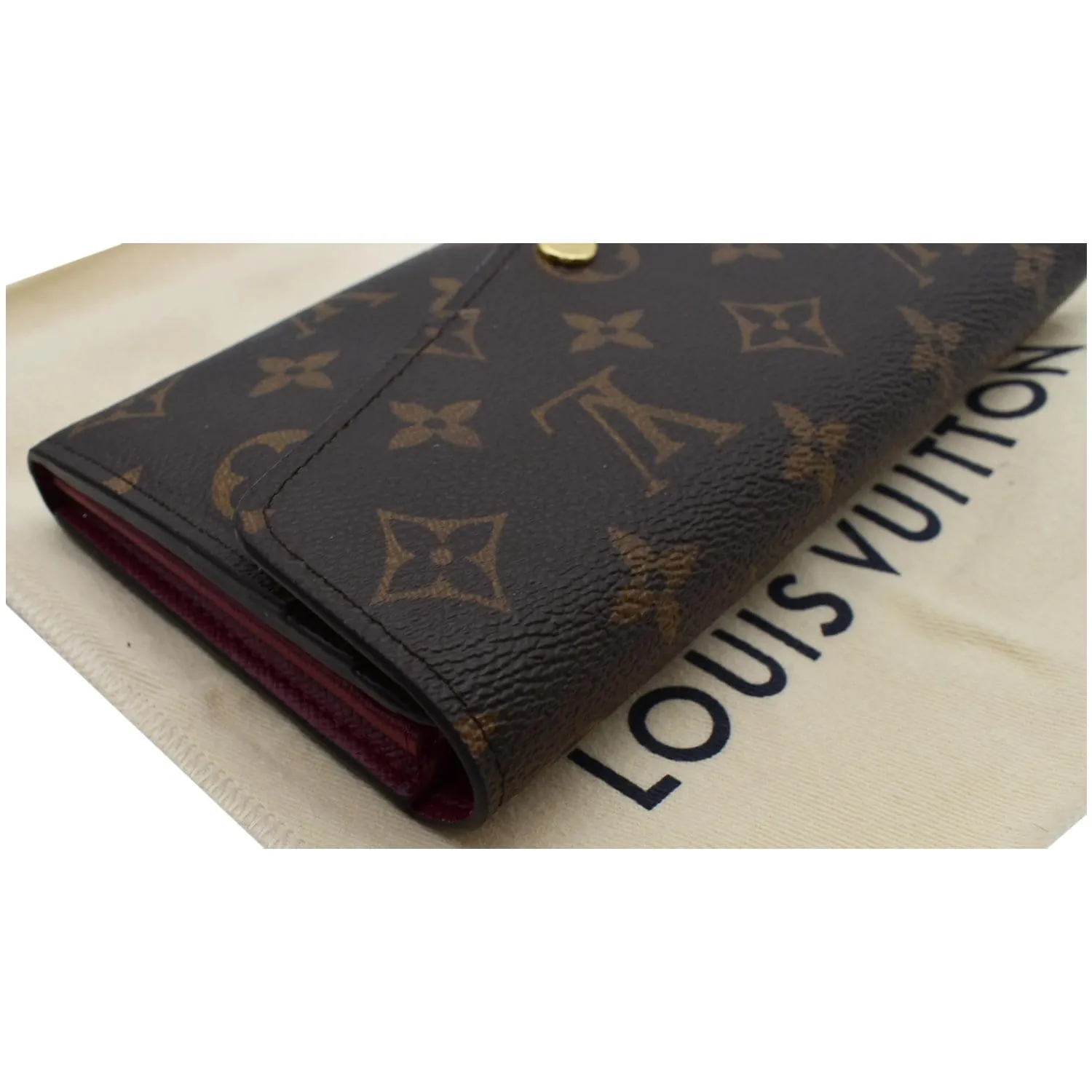 LOUIS VUITTON Monogram Canvas Sarah Wallet Brown