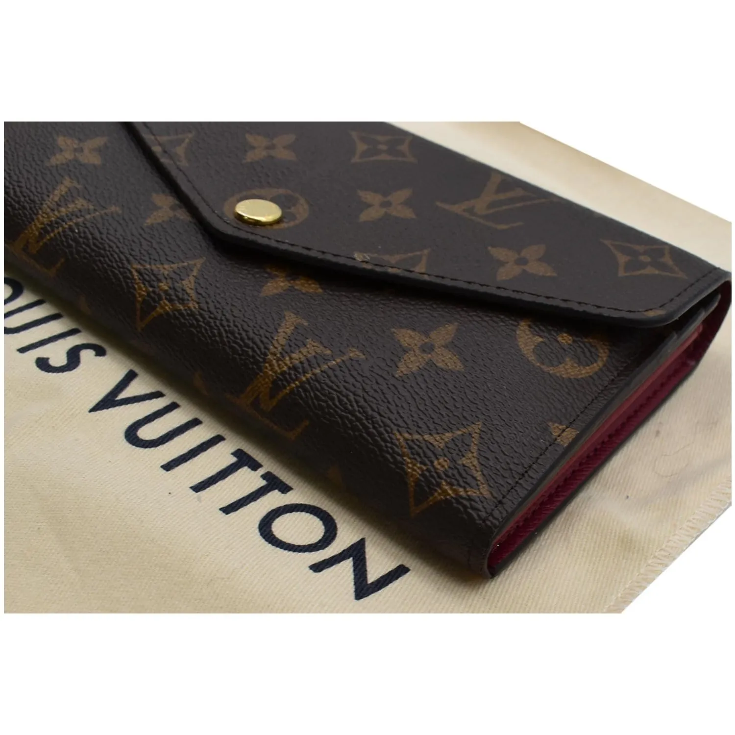LOUIS VUITTON Monogram Canvas Sarah Wallet Brown