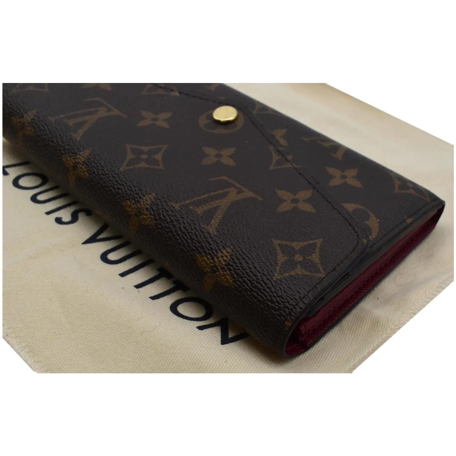 LOUIS VUITTON Monogram Canvas Sarah Wallet Brown