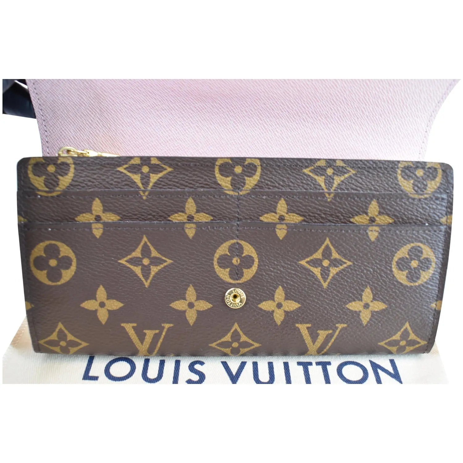 LOUIS VUITTON Monogram Canvas Sarah Wallet Rose Ballerine
