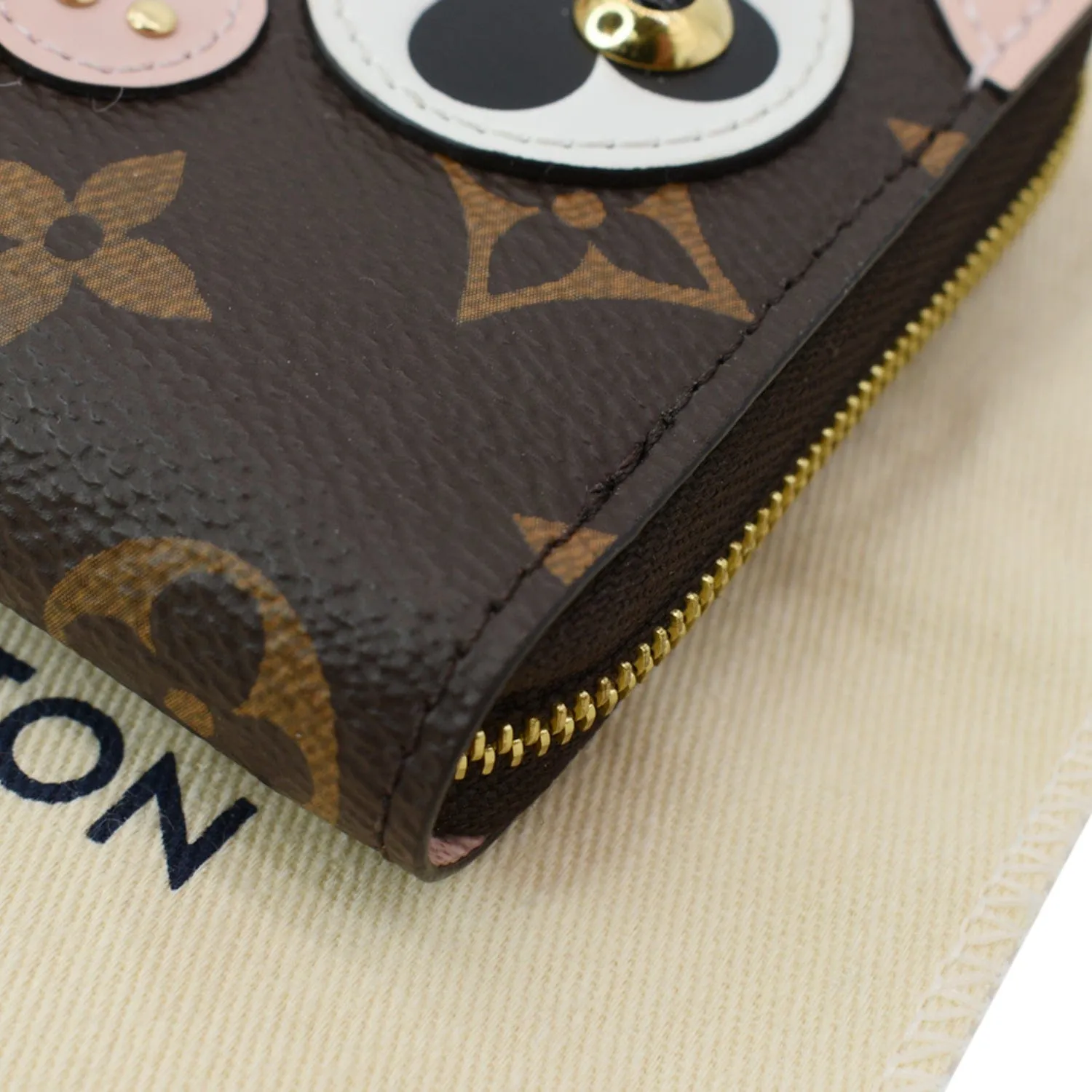 LOUIS VUITTON Monogram Canvas Valentine Dog Zippy Coin Purse