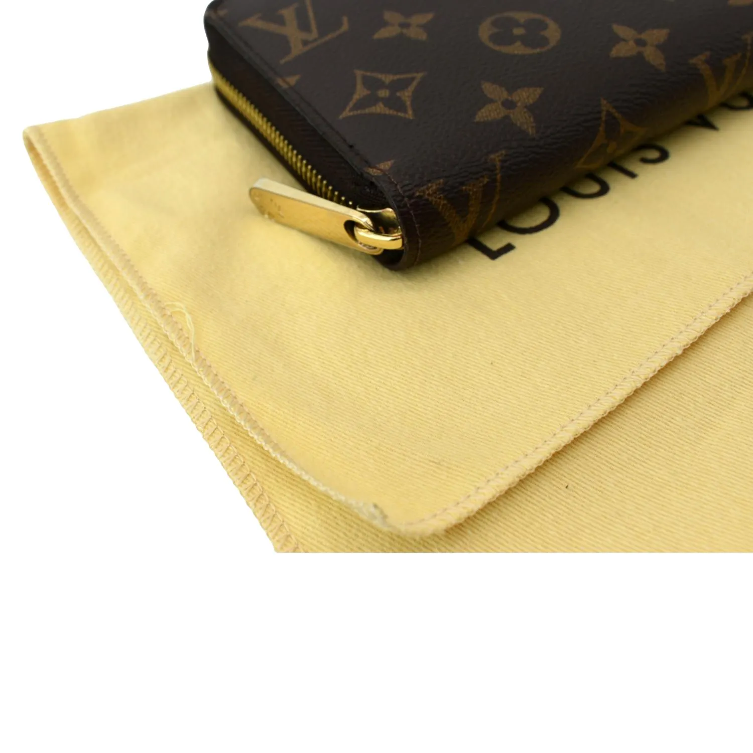 LOUIS VUITTON Monogram Canvas Zippy Long Wallet Brown