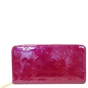 LOUIS VUITTON Monogram Vernis Zippy Wallet Amarante