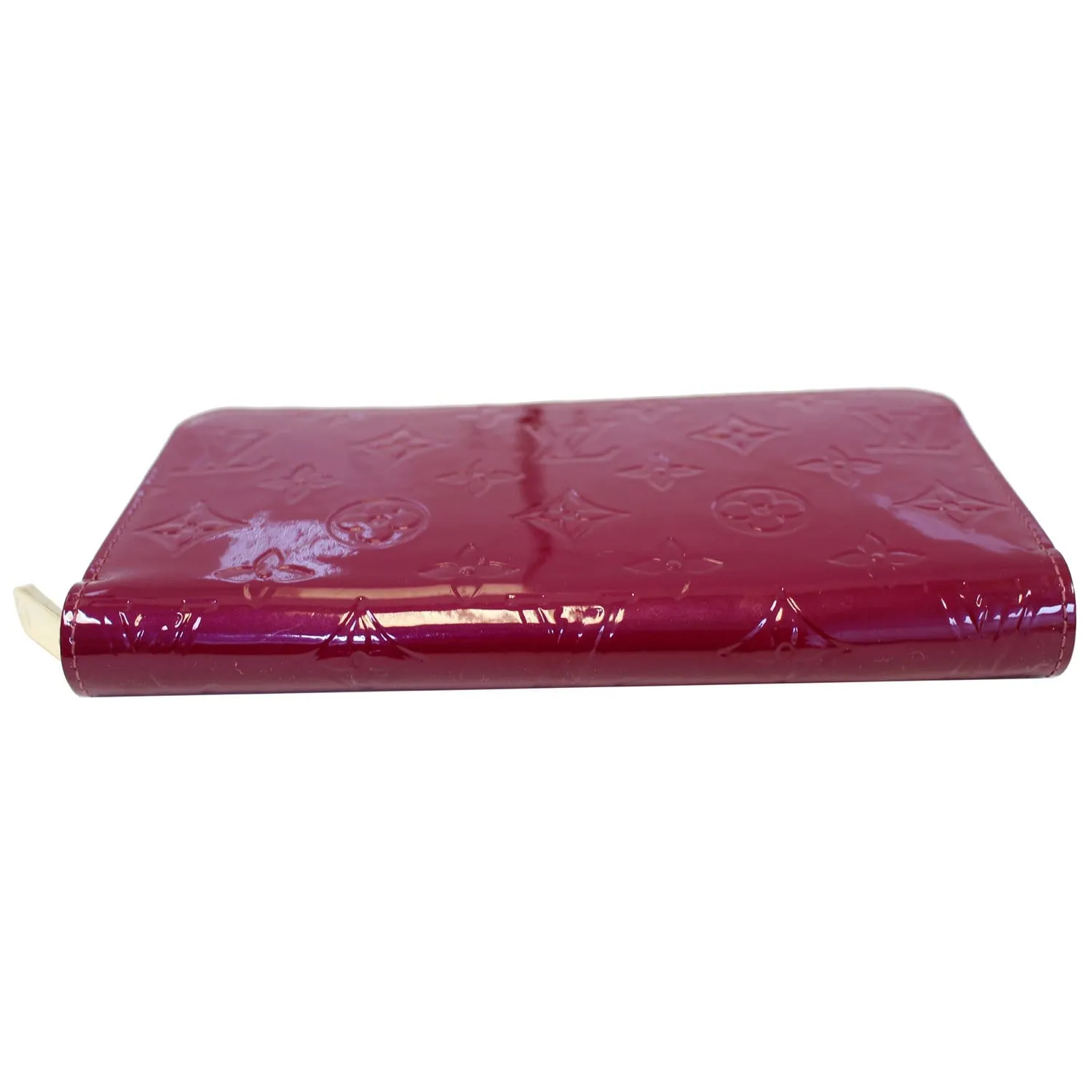 LOUIS VUITTON Monogram Vernis Zippy Wallet Amarante