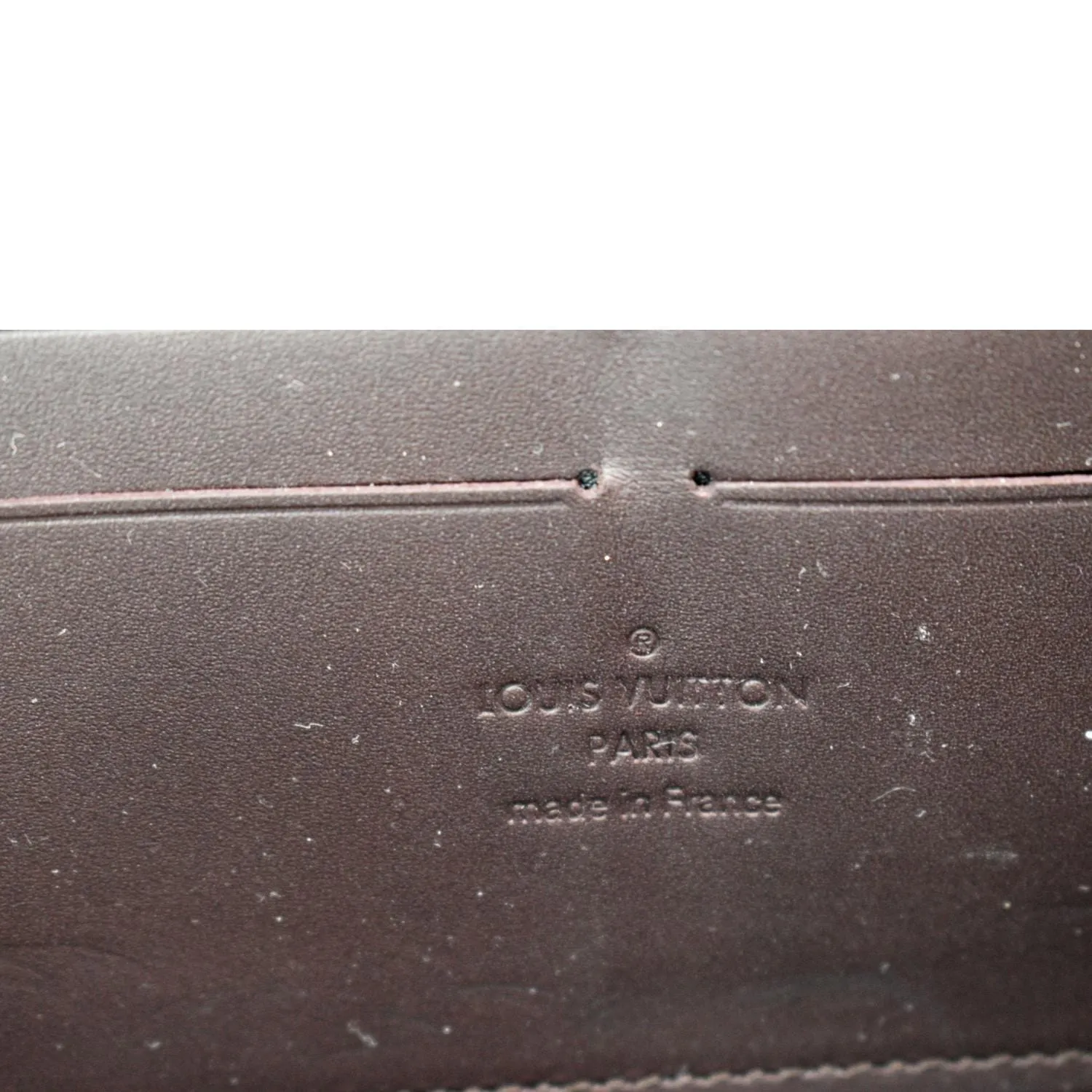 LOUIS VUITTON Monogram Vernis Zippy Wallet Amarante