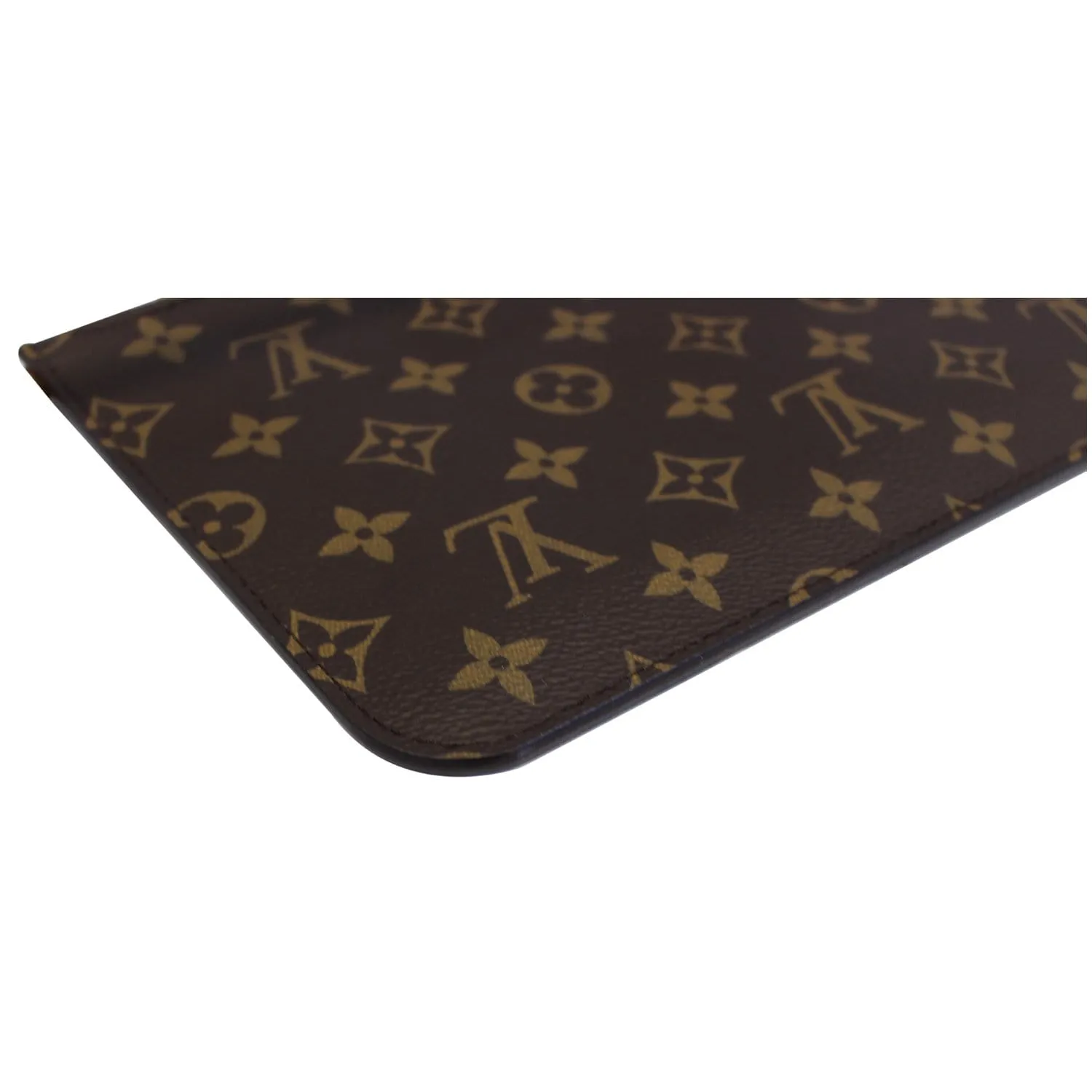 LOUIS VUITTON Pochette Wristlet Pouch Monogram Canvas Neverfull MM/GM Brown