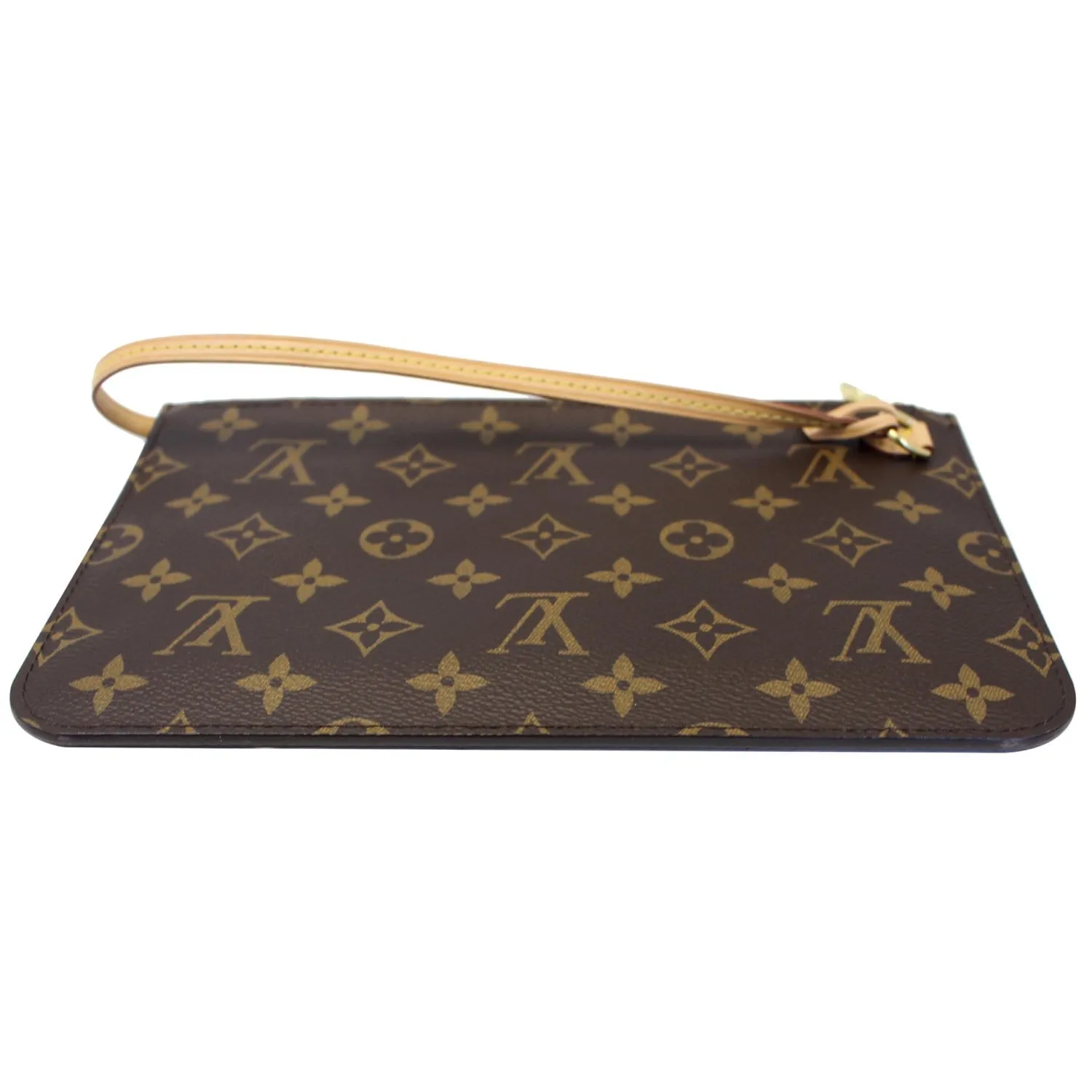 LOUIS VUITTON Pochette Wristlet Pouch Monogram Canvas Neverfull MM/GM Brown