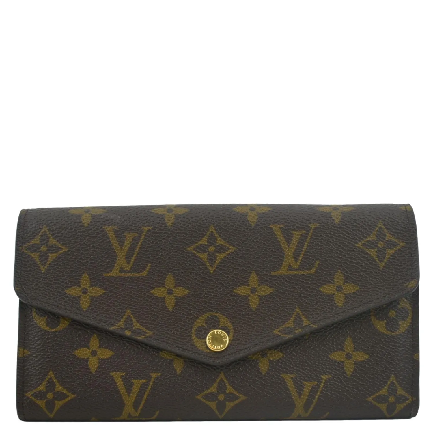 LOUIS VUITTON Sarah Monogram Canvas Wallet Brown