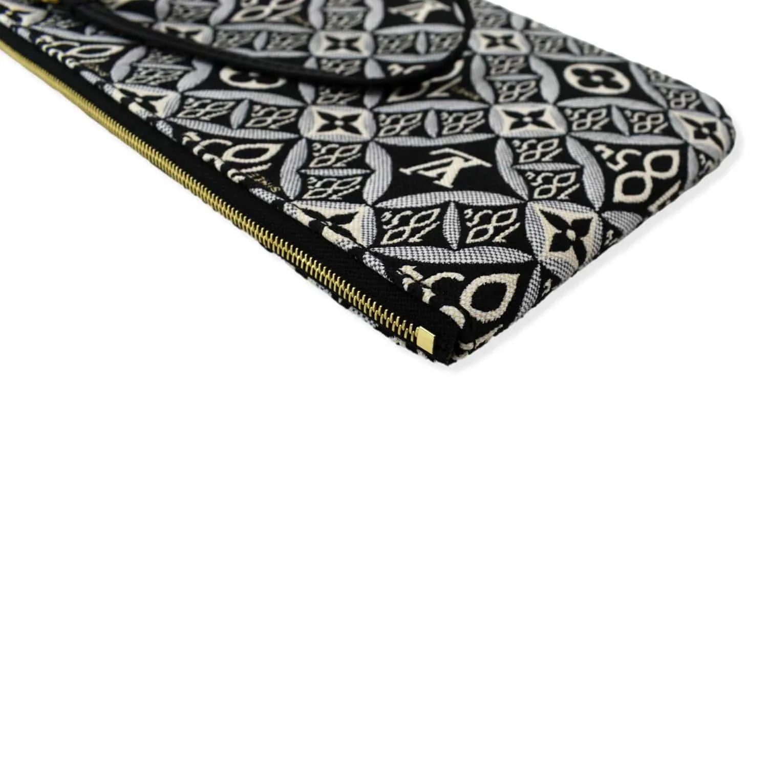LOUIS VUITTON Since 1854 Neverfull Jacquard Wristlet Pouch Grey