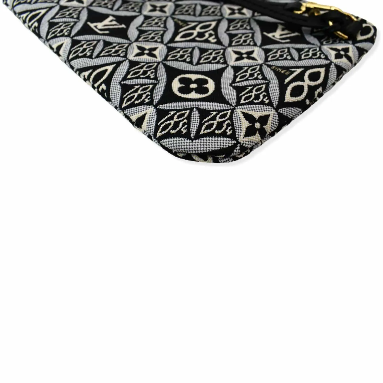 LOUIS VUITTON Since 1854 Neverfull Jacquard Wristlet Pouch Grey