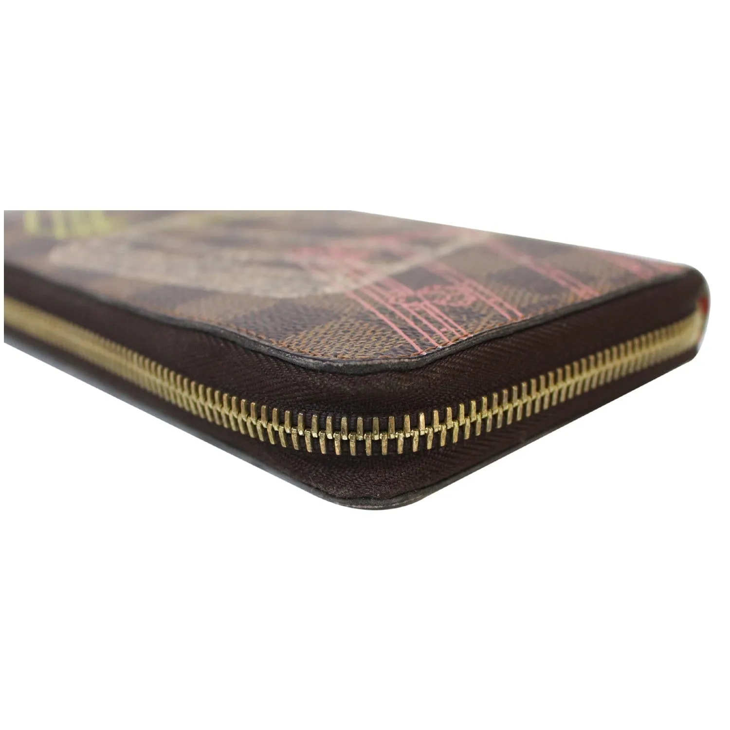 LOUIS VUITTON Trunks Damier Ebene Zippy Wallet Brown