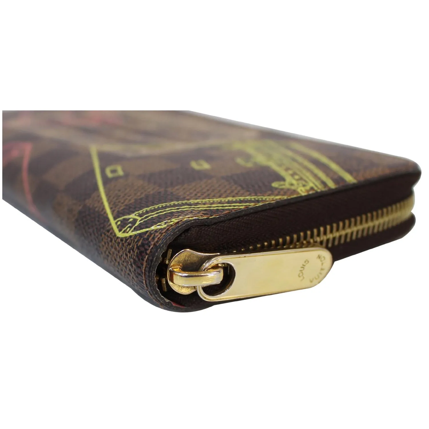 LOUIS VUITTON Trunks Damier Ebene Zippy Wallet Brown