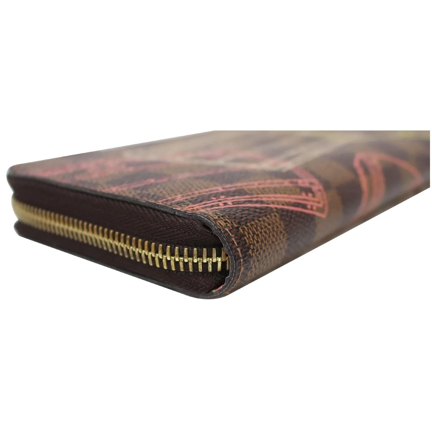 LOUIS VUITTON Trunks Damier Ebene Zippy Wallet Brown