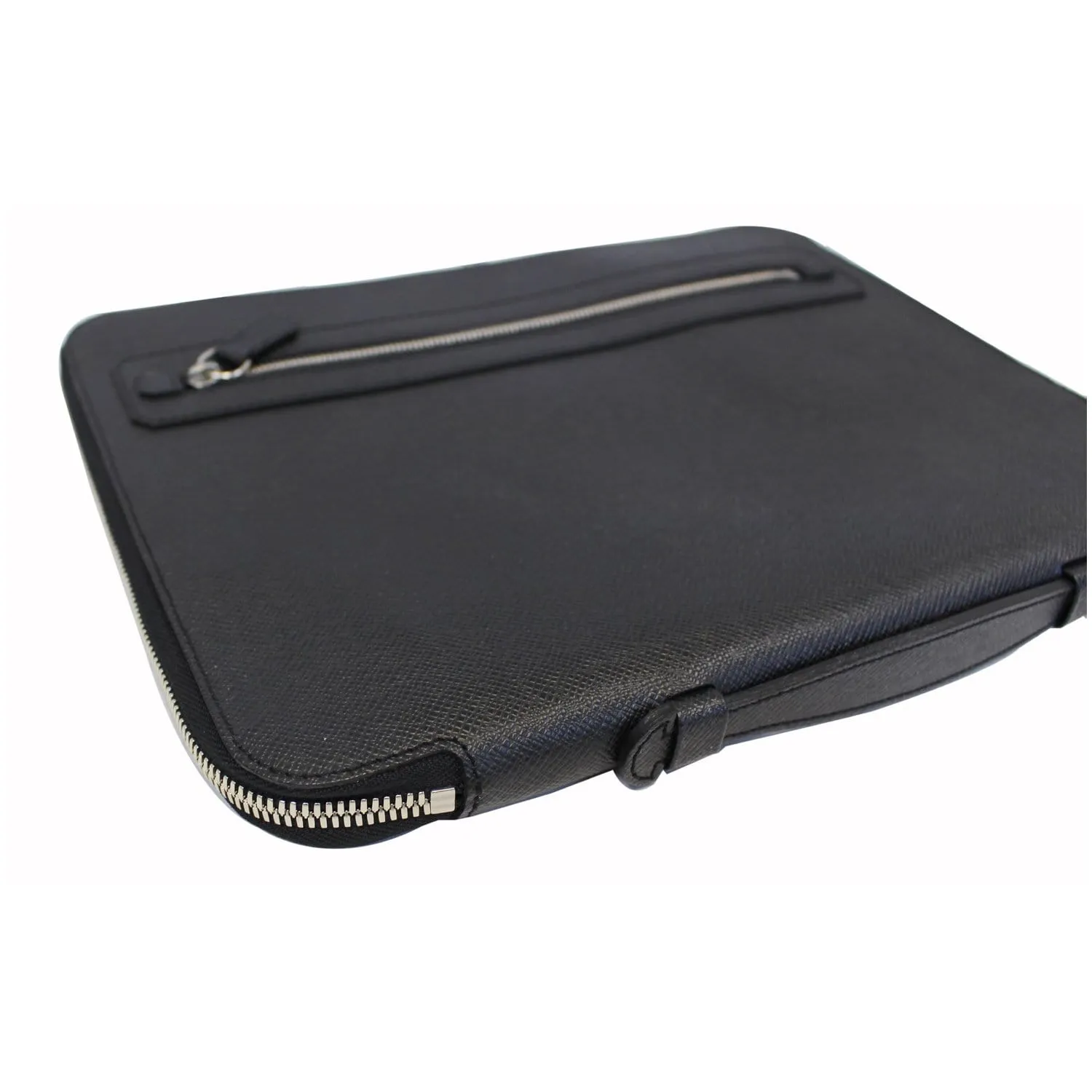 LOUIS VUITTON Vladimir Taiga Leather Document Clutch Bag Grey