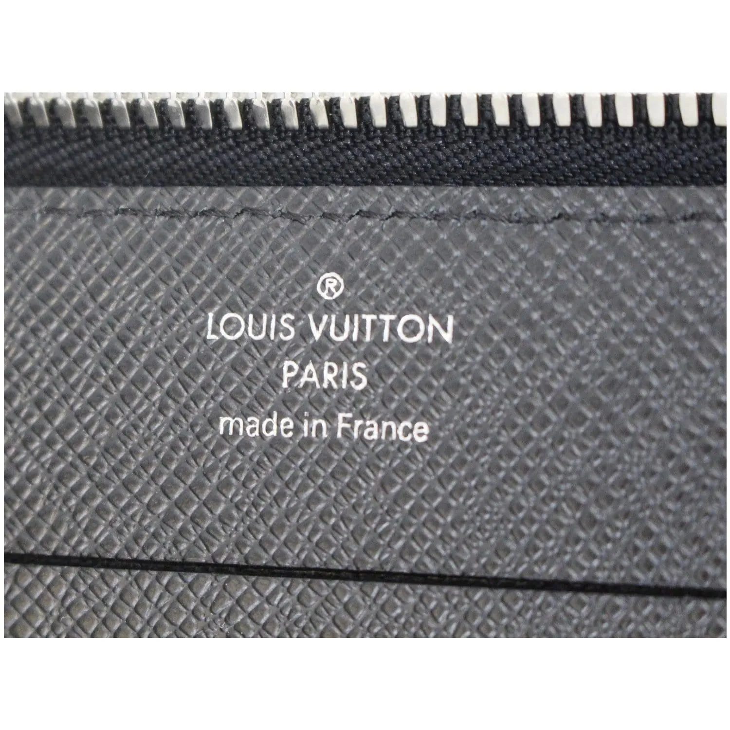 LOUIS VUITTON Vladimir Taiga Leather Document Clutch Bag Grey