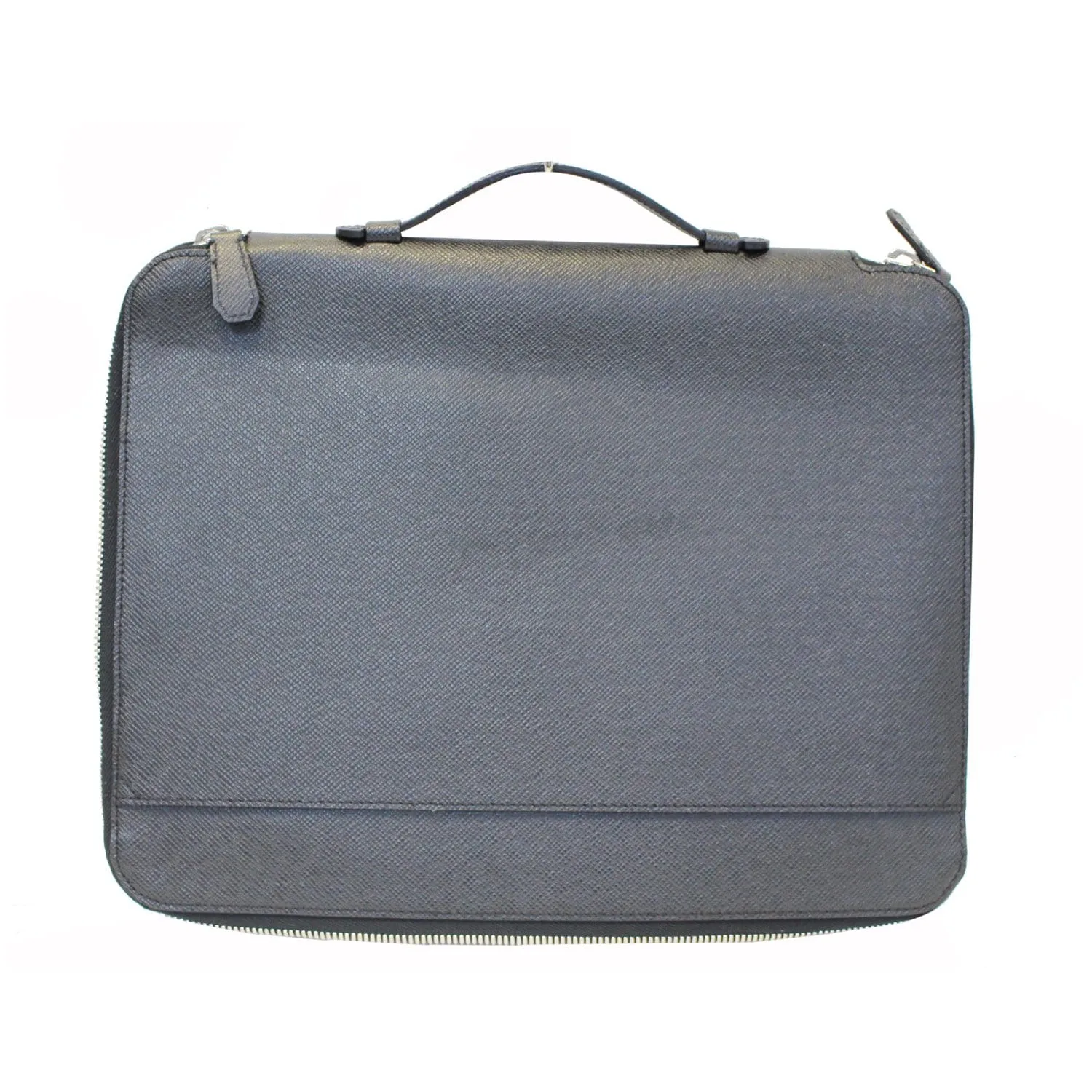 LOUIS VUITTON Vladimir Taiga Leather Document Clutch Bag Grey