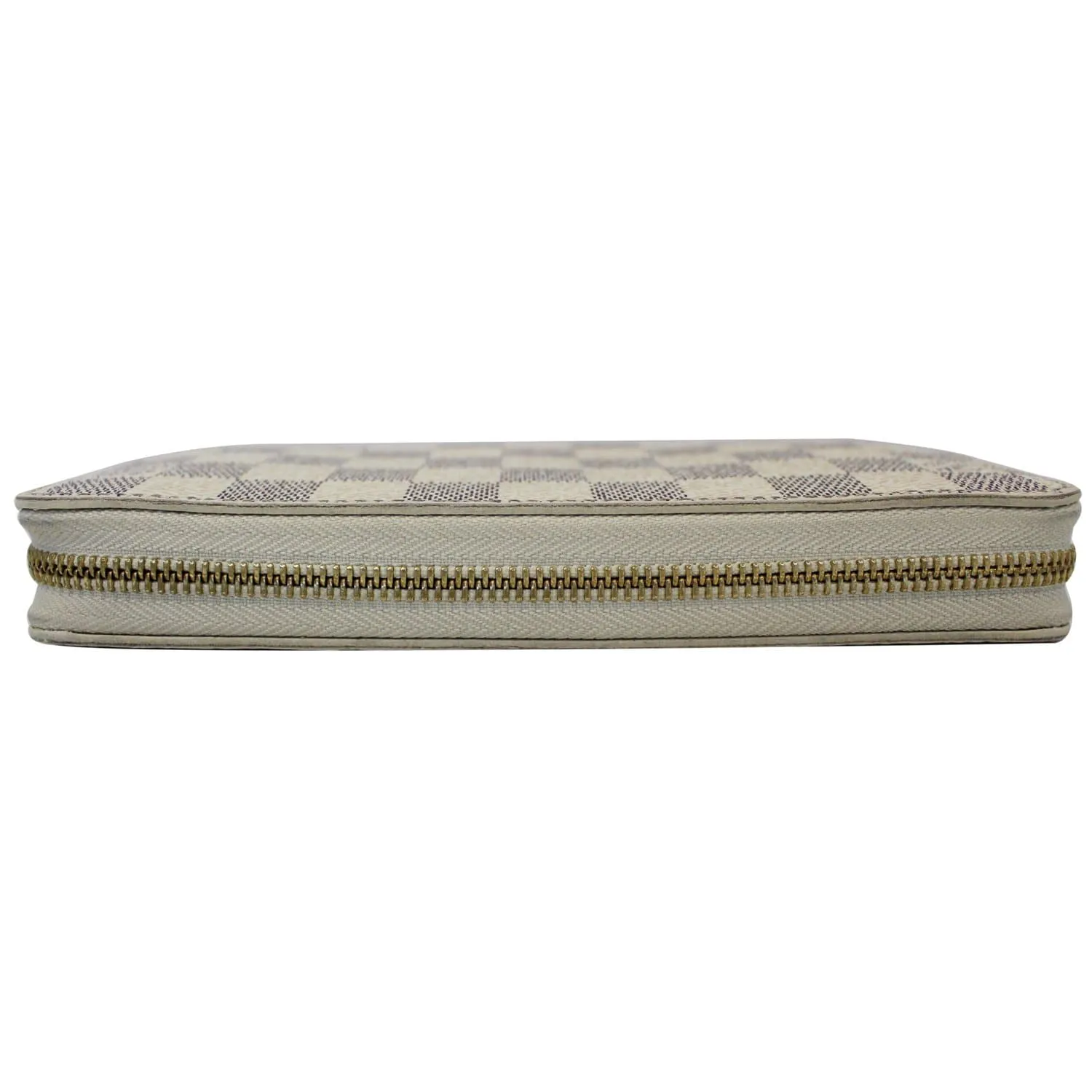 LOUIS VUITTON Zippy Damier Azur Long Wallet White