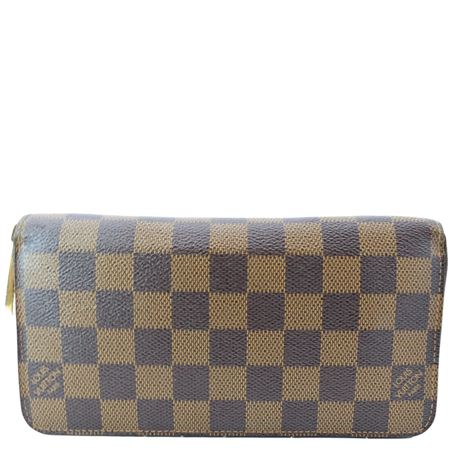 LOUIS VUITTON Zippy Long Damier Ebene Wallet Brown