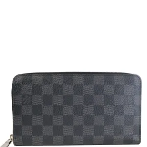 LOUIS VUITTON Zippy Organizer Damier Graphite Wallet Black