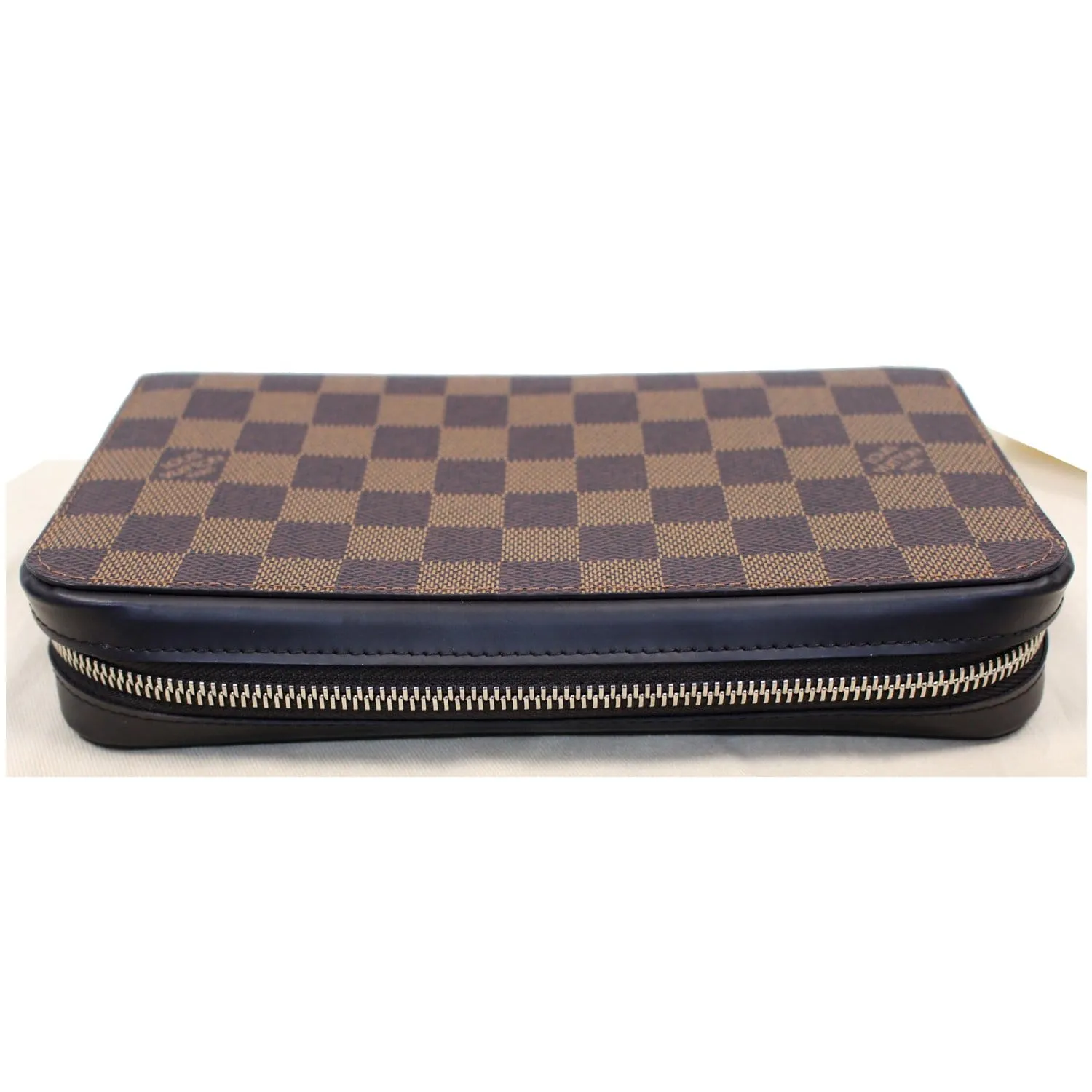 LOUIS VUITTON Zippy XL Damier Ebene Wallet Brown