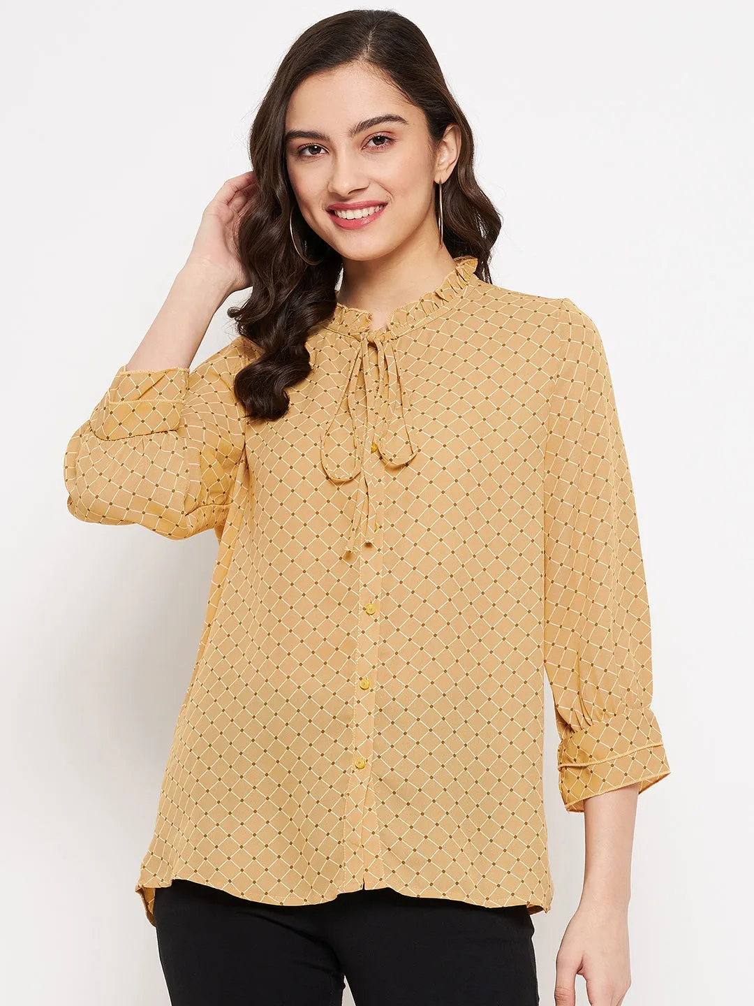 Madame High Neck Solid Top